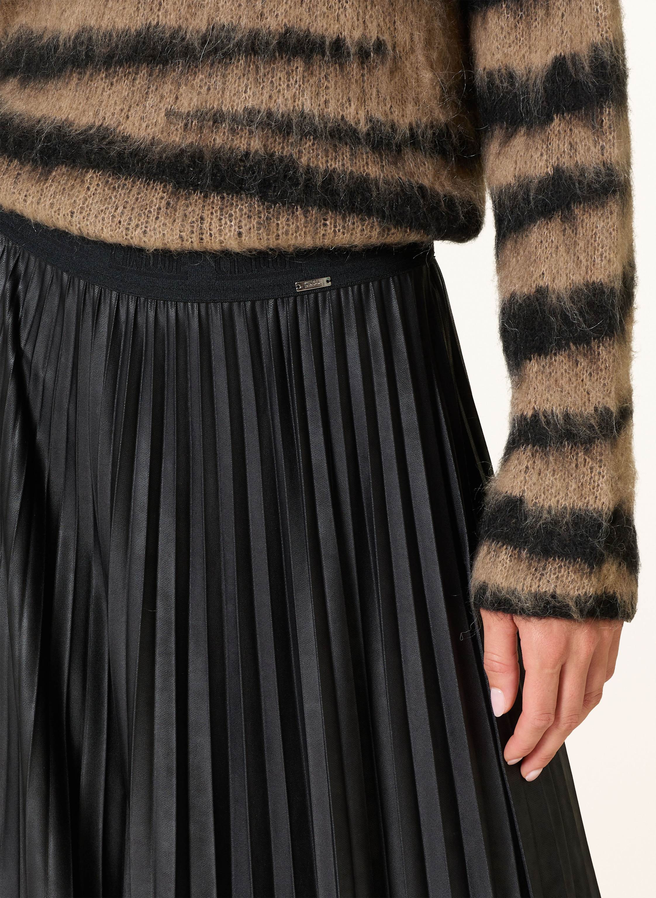 Thumbnail - Cinque Plisseerock Cilada In Lederoptik schwarz