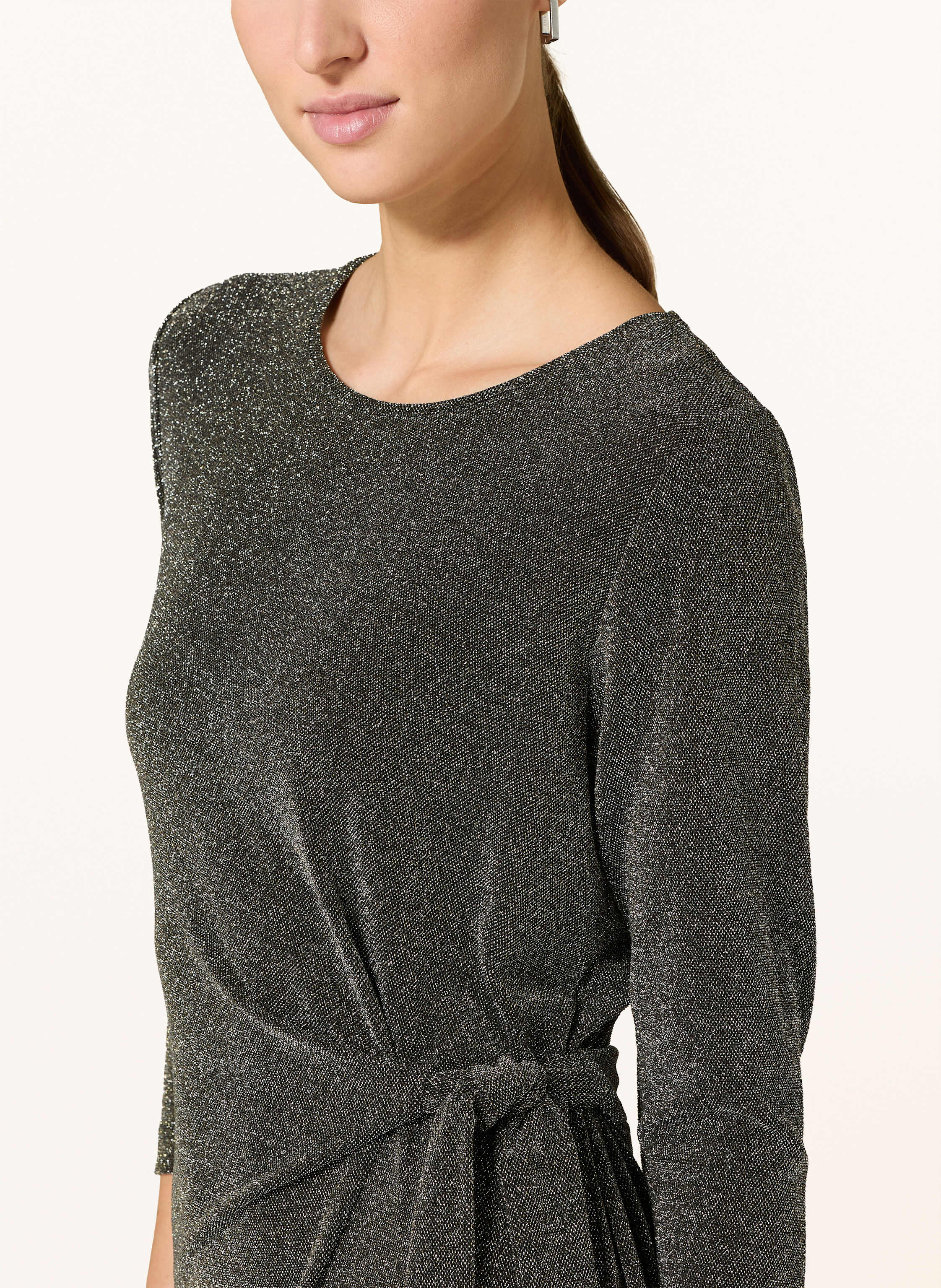 Thumbnail - Cinque Jerseykleid Ciglinlo Mit 3/4-Arm Und Glitzergarn silber