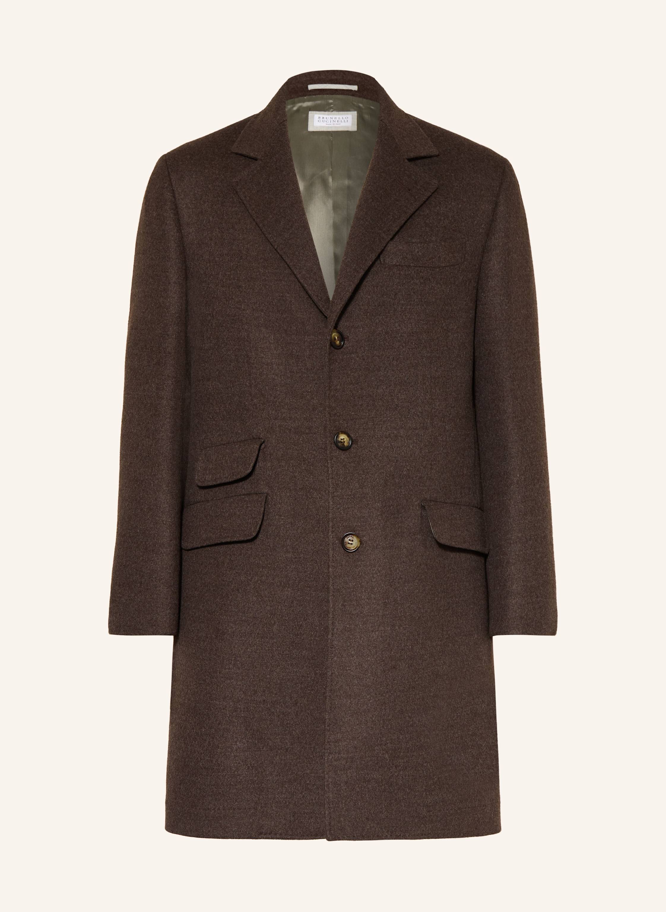 Brunello Cucinelli Wollmantel braun