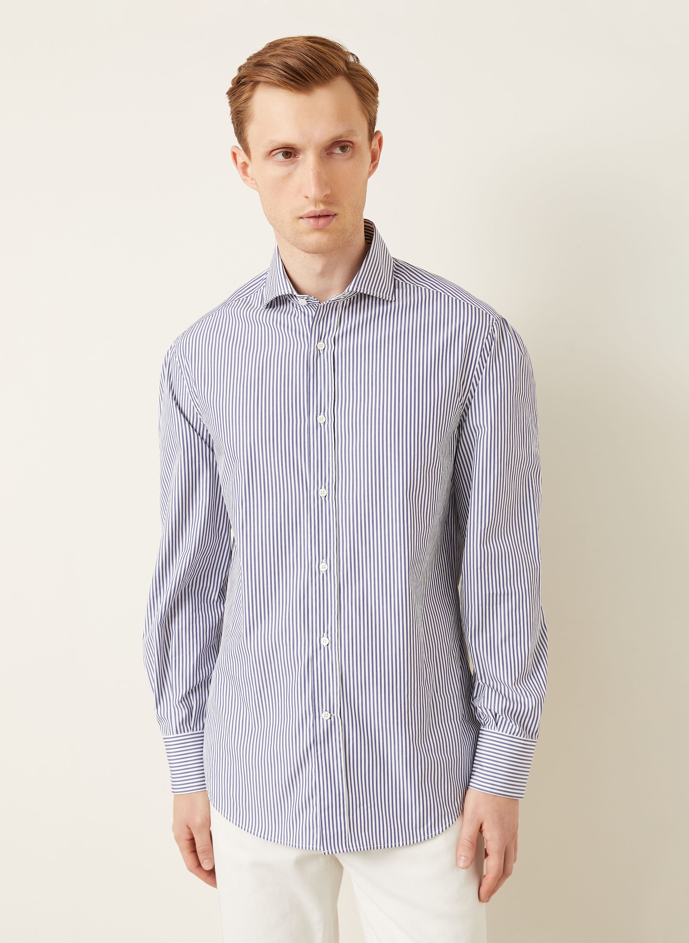 Thumbnail - Brunello Cucinelli Hemd Basic Fit blau