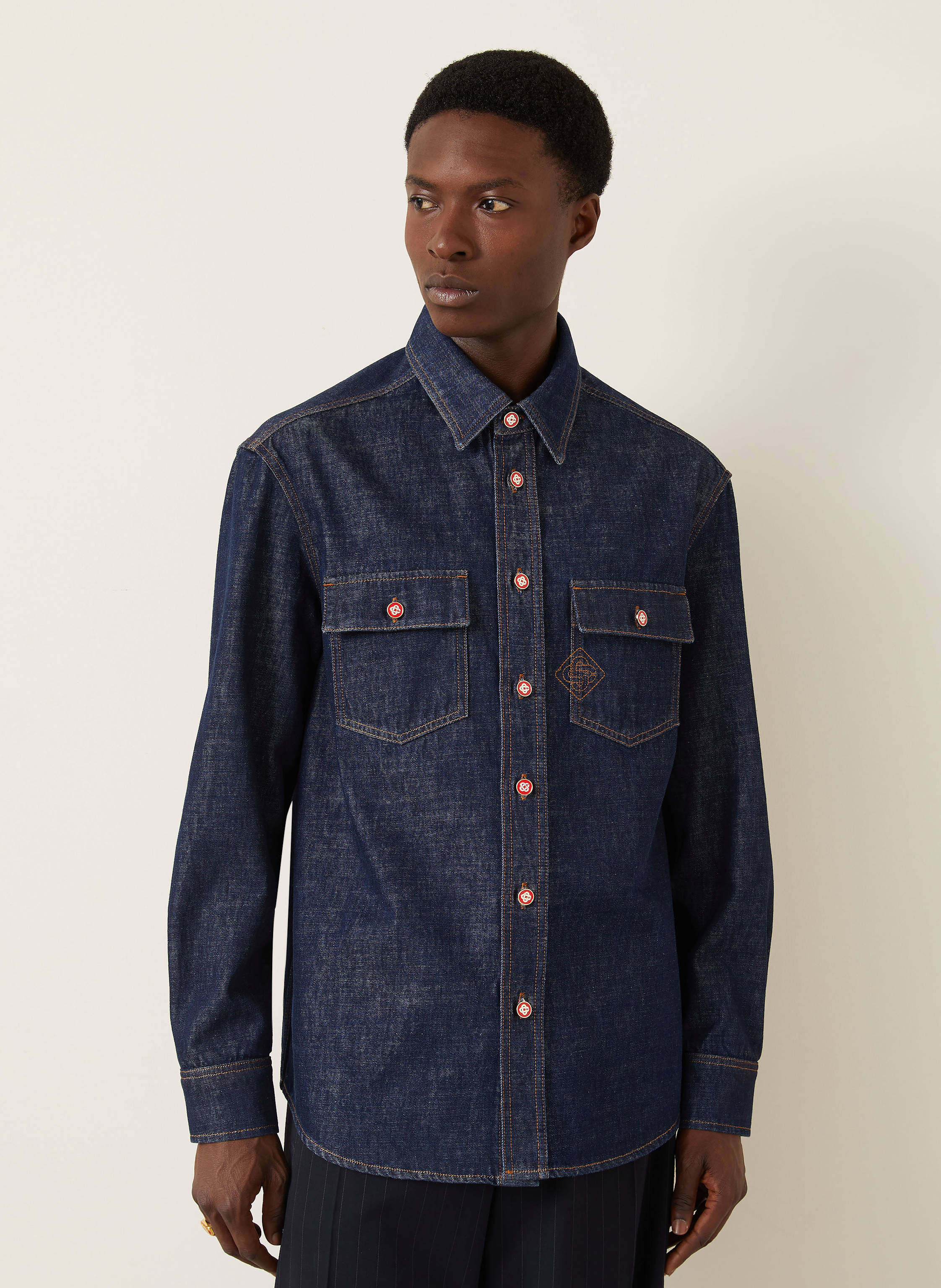Thumbnail - Casablanca Jeans-Overshirt blau