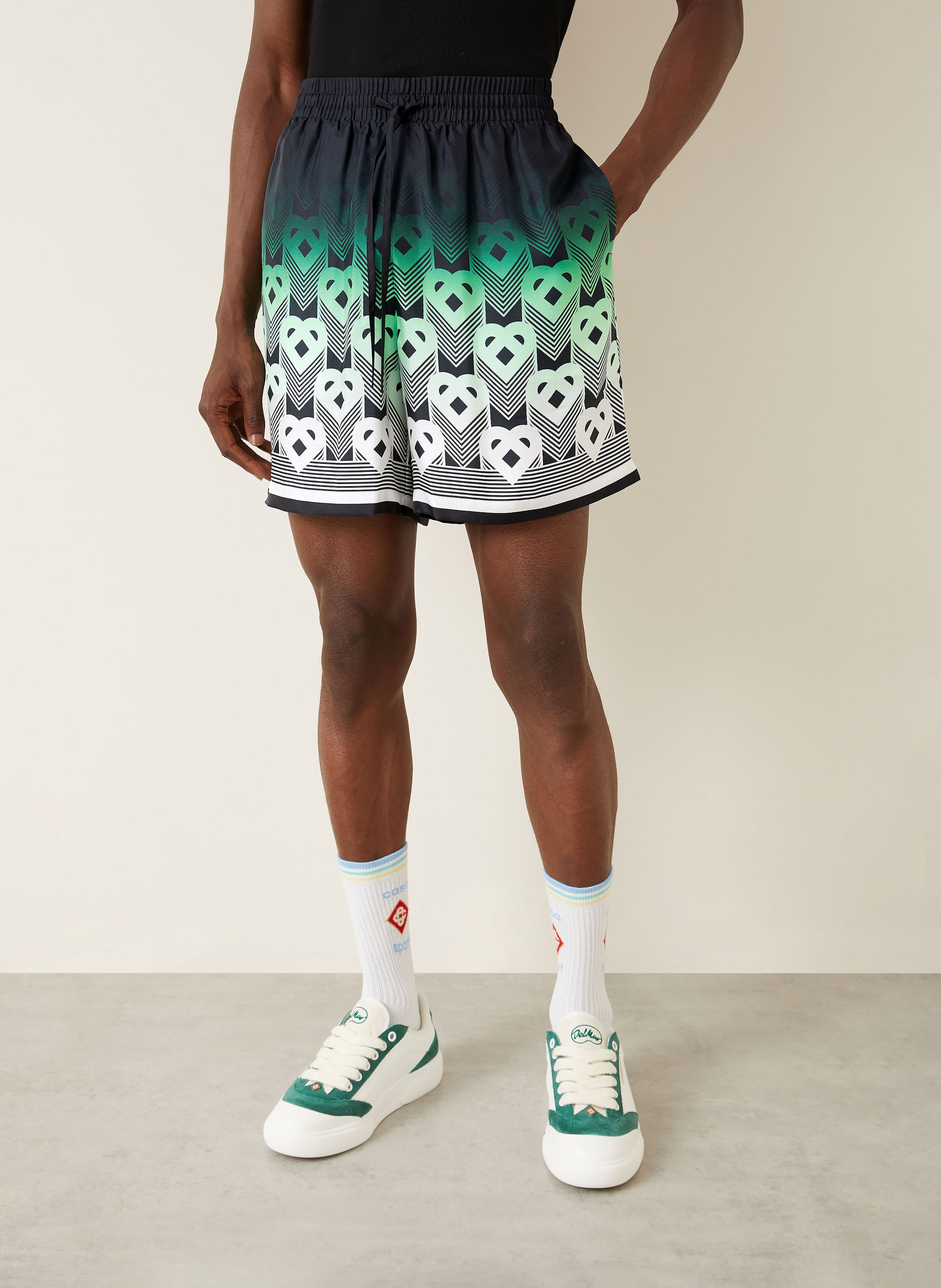 Thumbnail - Casablanca Seidenshorts Relaxed Fit gruen