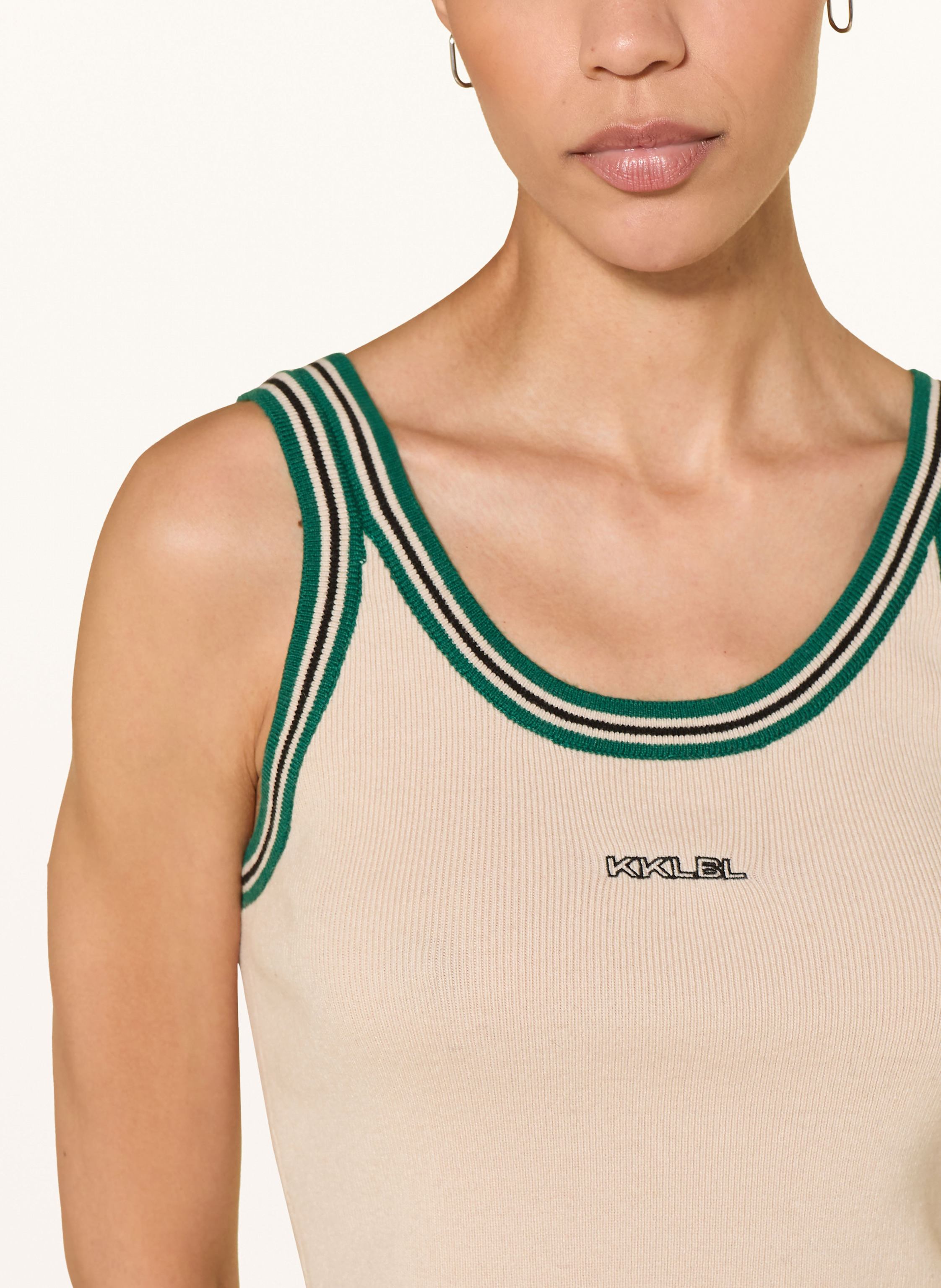 Thumbnail - Karo Kauer Cropped-Stricktop beige