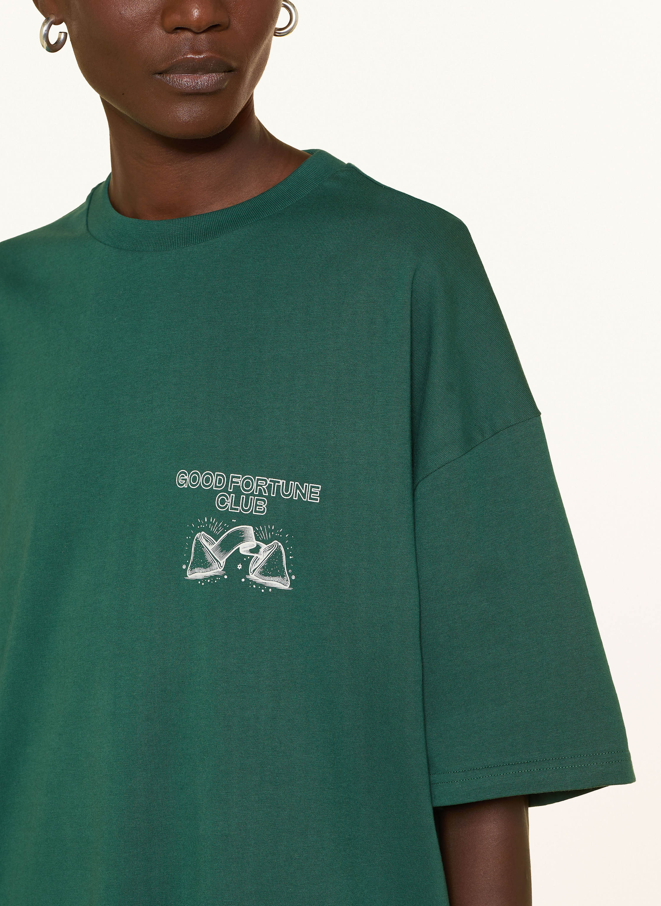 Thumbnail - Karo Kauer Oversized-Shirt Good Fortune gruen