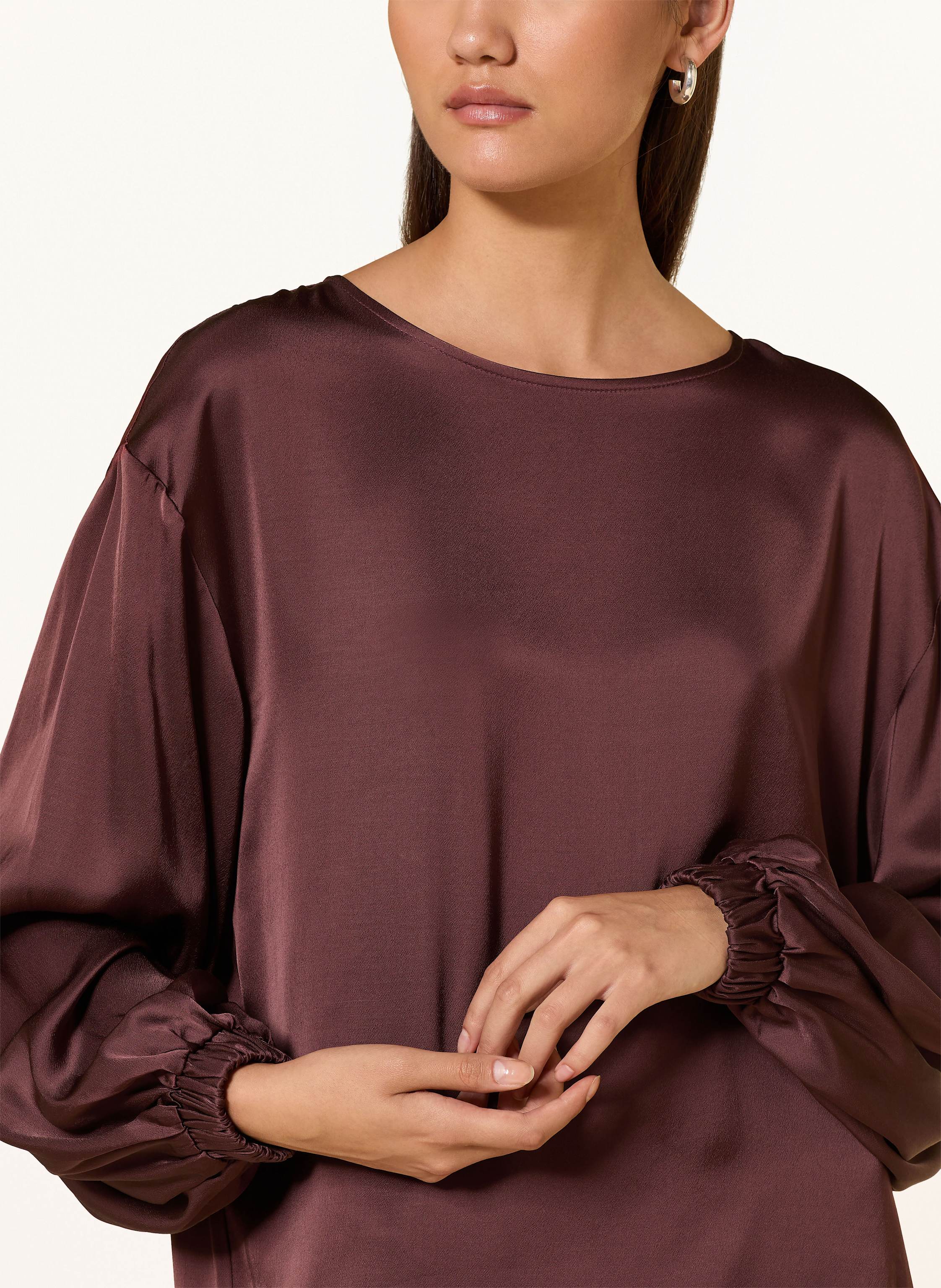 Thumbnail - Ottod'ame Blusenshirt Aus Satin braun