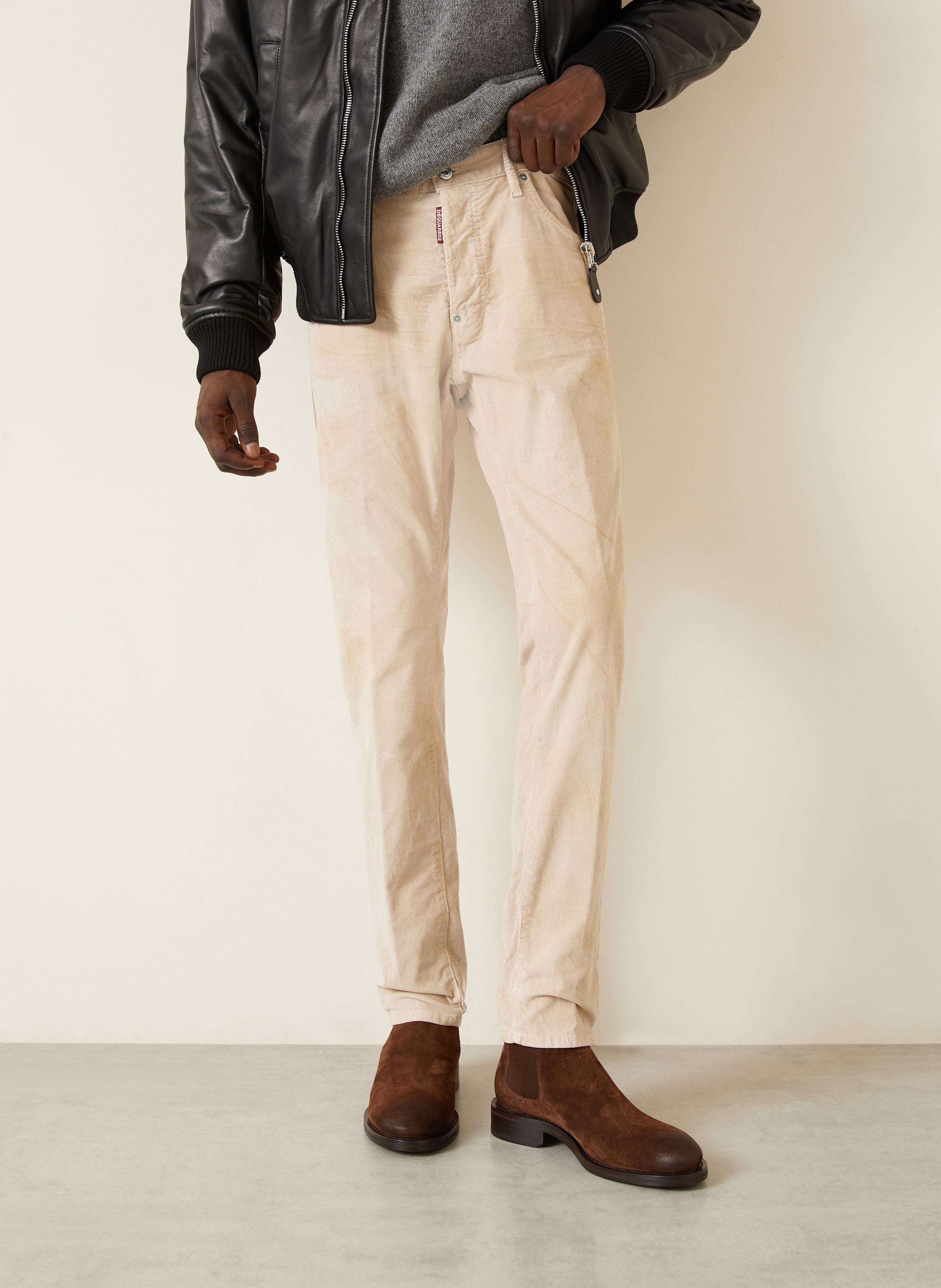 Thumbnail - dsquared2 Cordhose Straight Fit beige