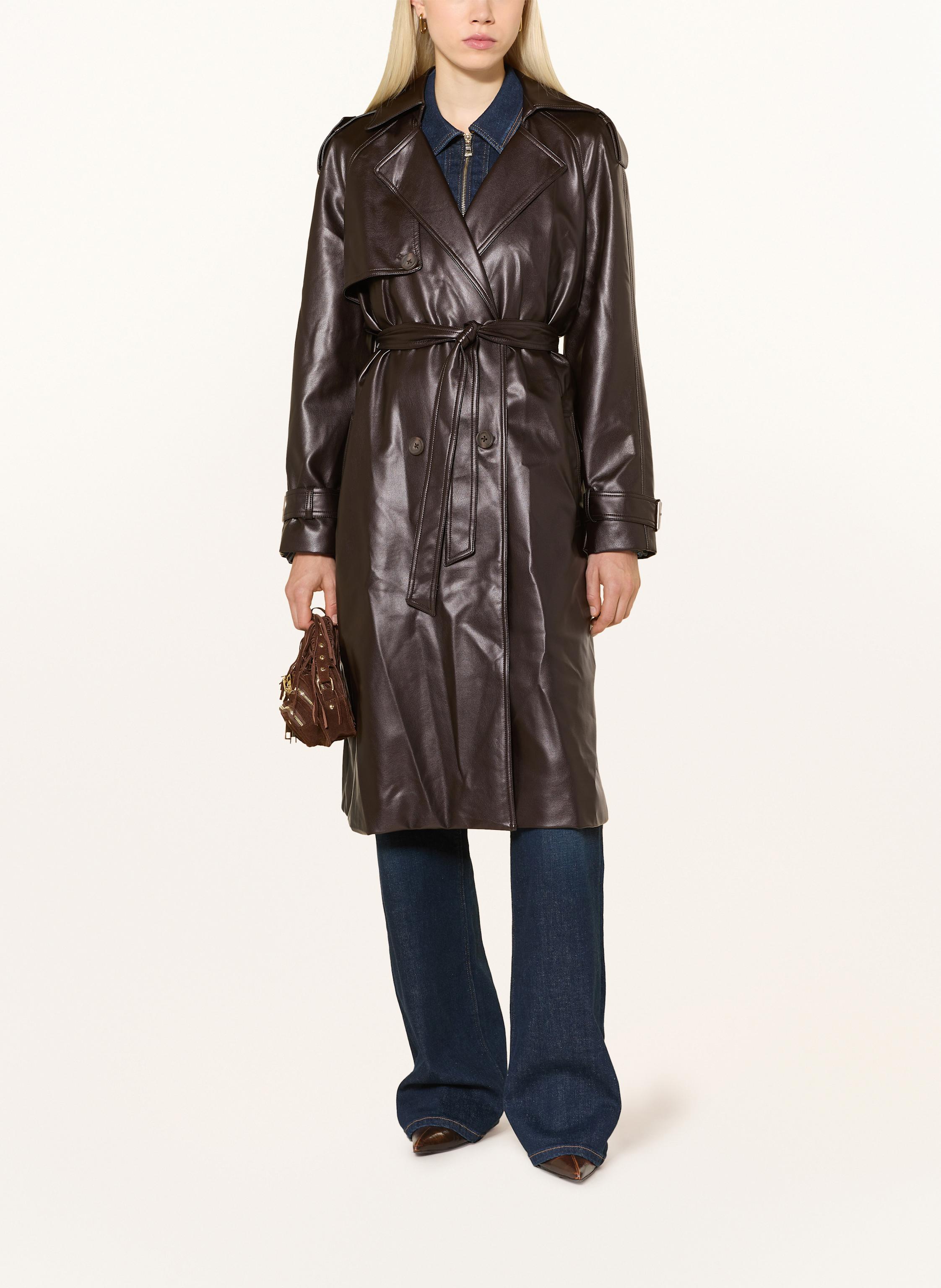 Thumbnail - Guess Trenchcoat Bianka In Lederoptik braun