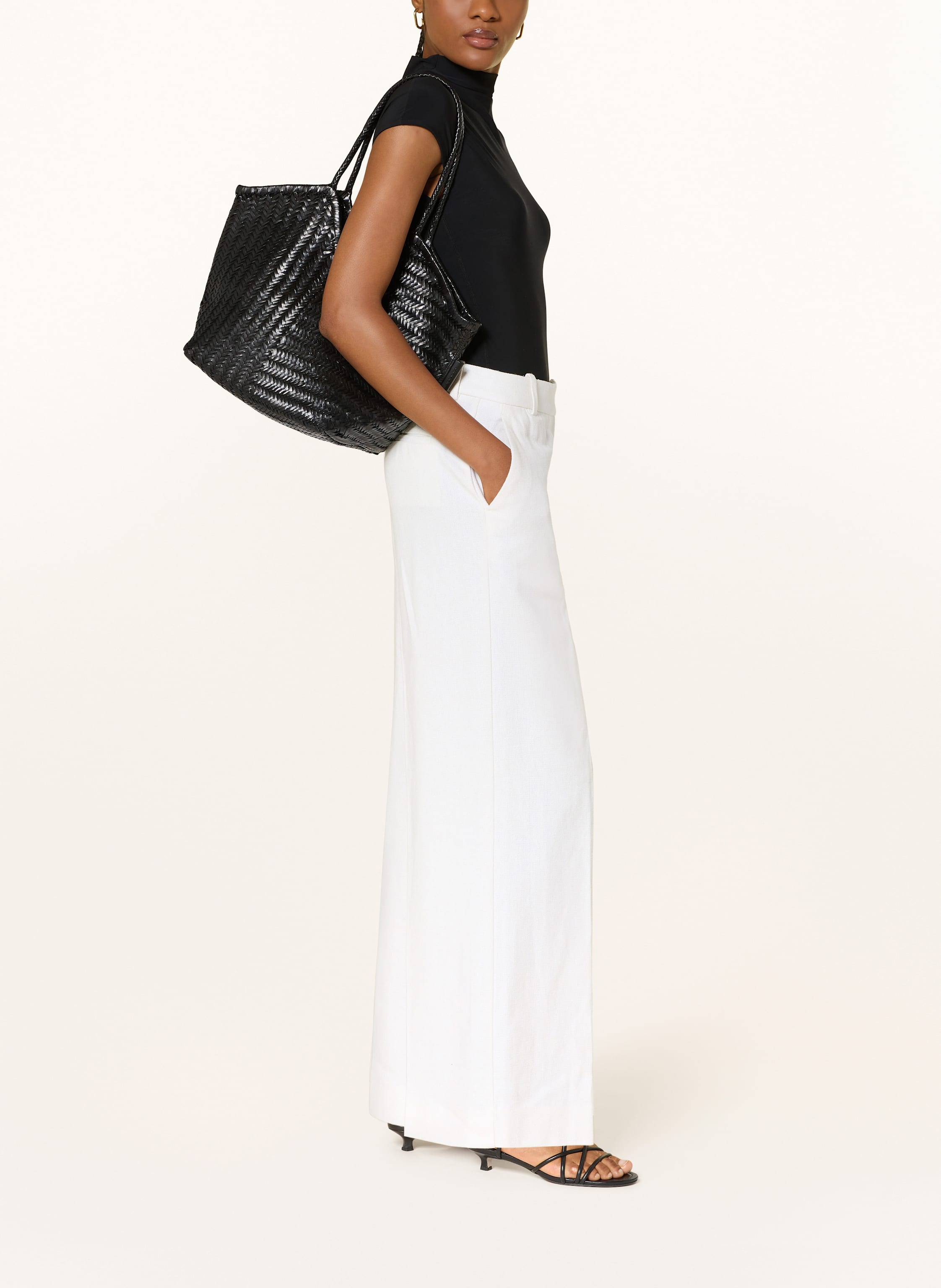 Thumbnail - Reiss Marlenehose Devon Mit Leinen weiss