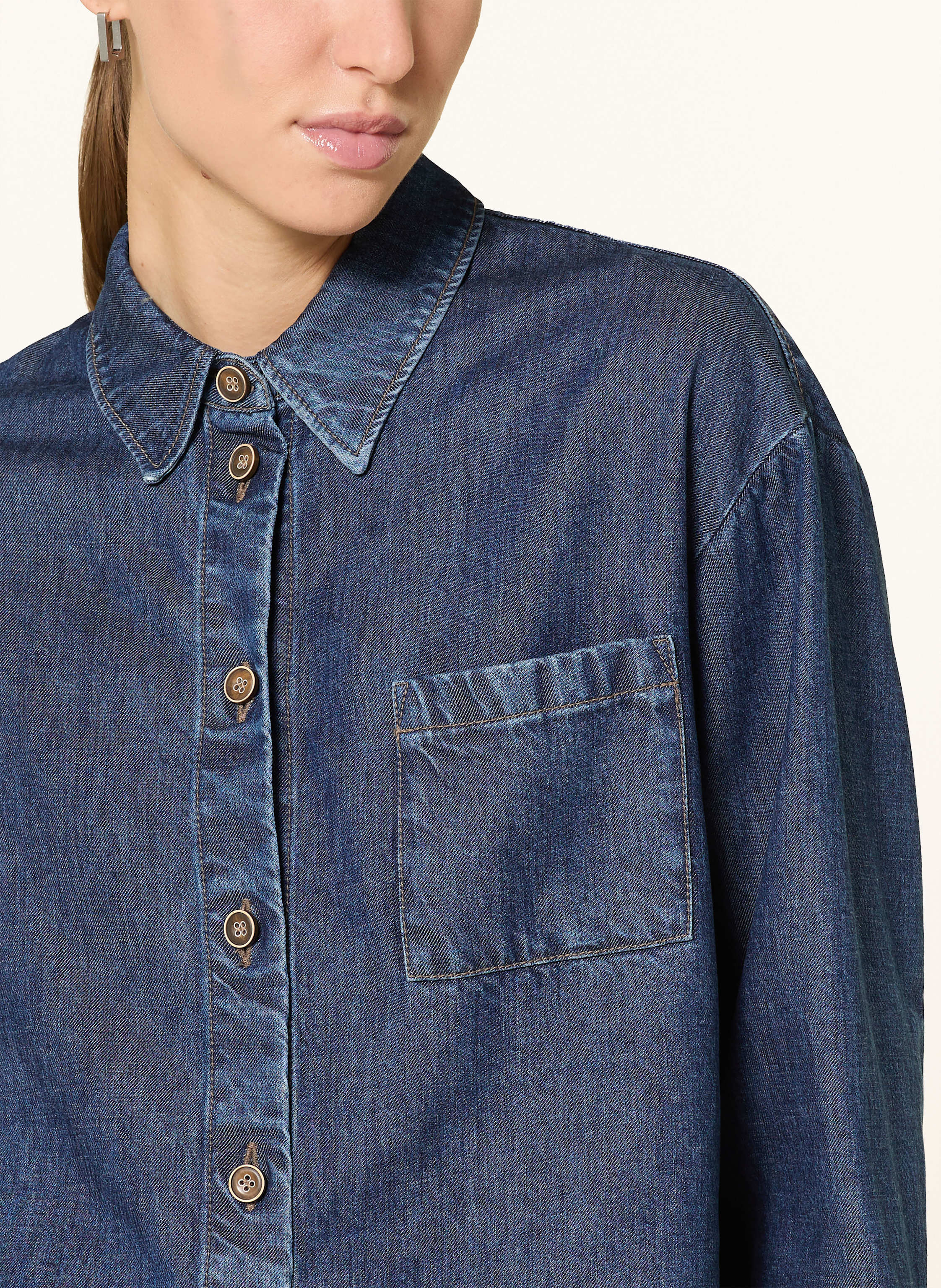 Thumbnail - Cinque Jeansbluse Citari blau