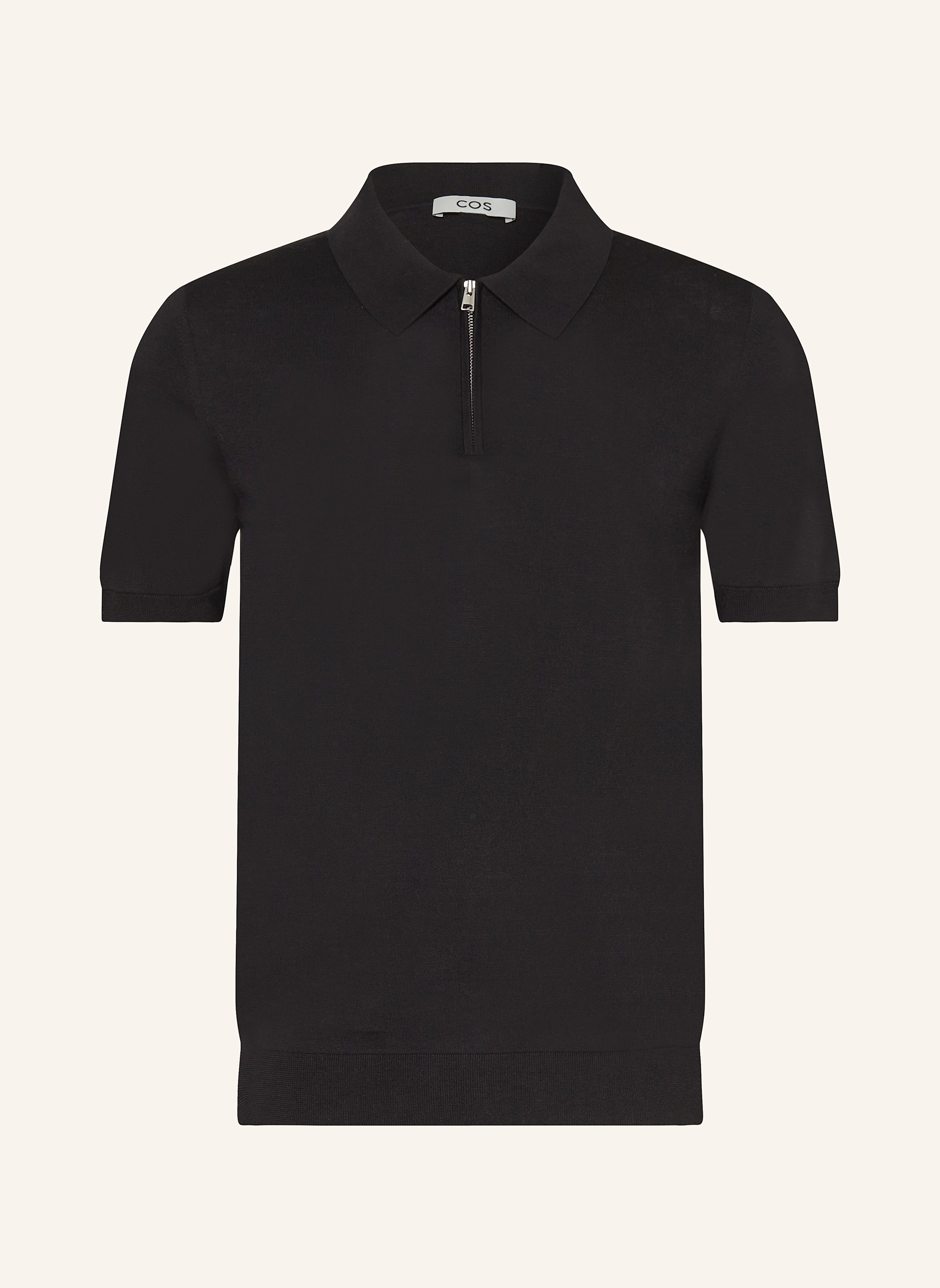 COS Strick-Poloshirt mit Seide