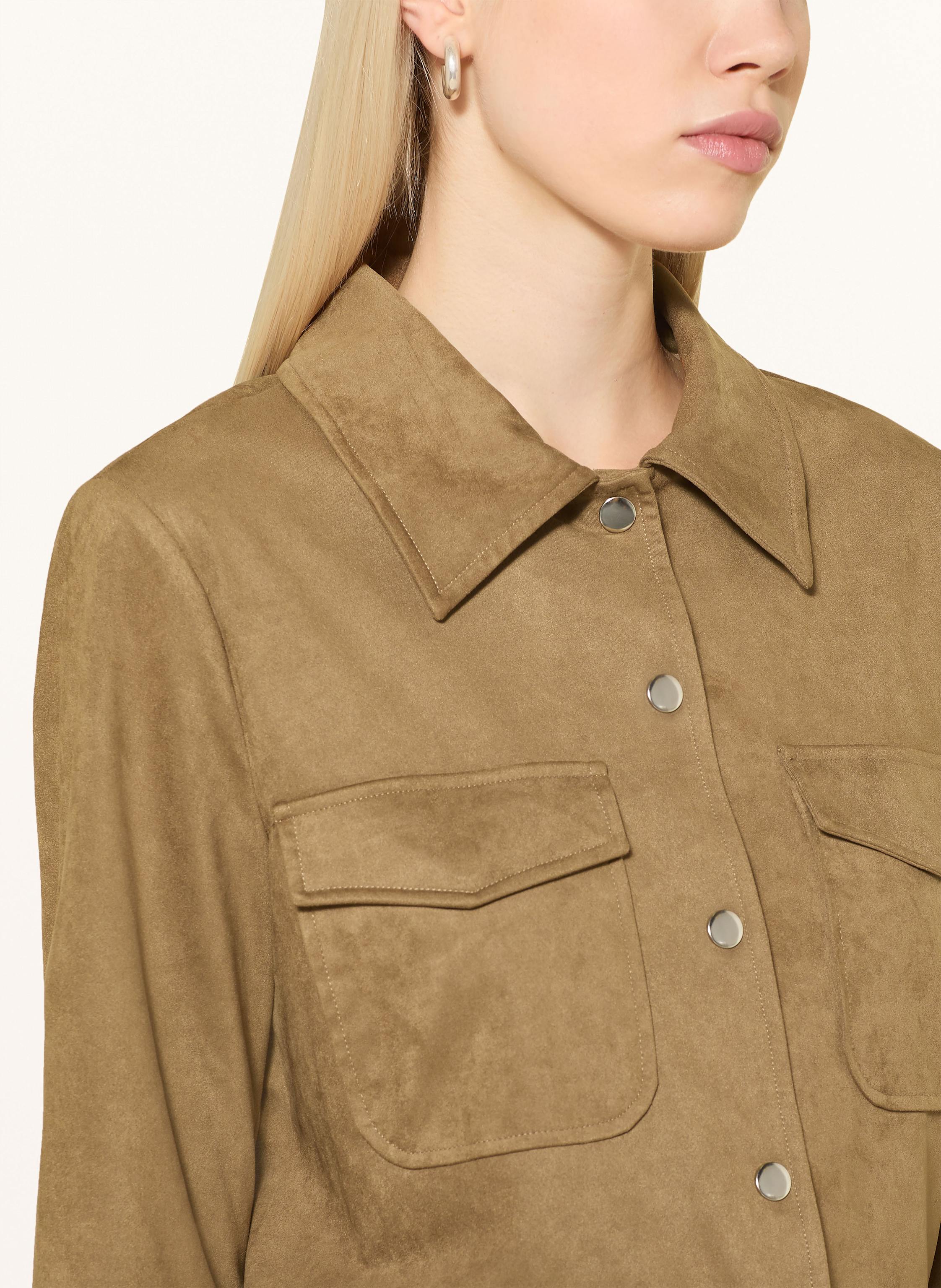 Thumbnail - Neo Noir Kastenjacke Tamari In Lederoptik braun