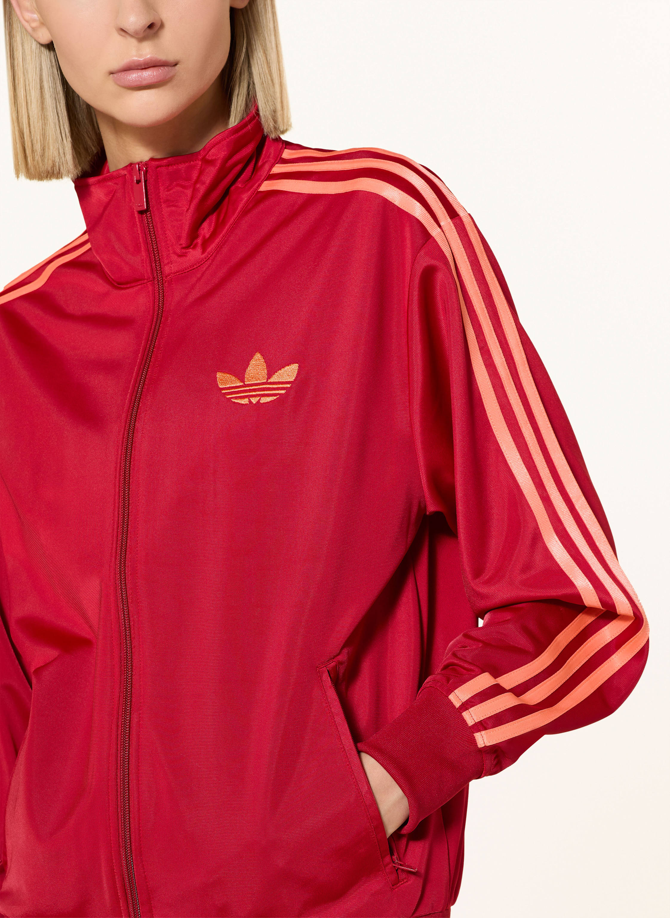 Thumbnail - Adidas Originals Trainingsjacke Firebird Adicolor Classic Loose rot