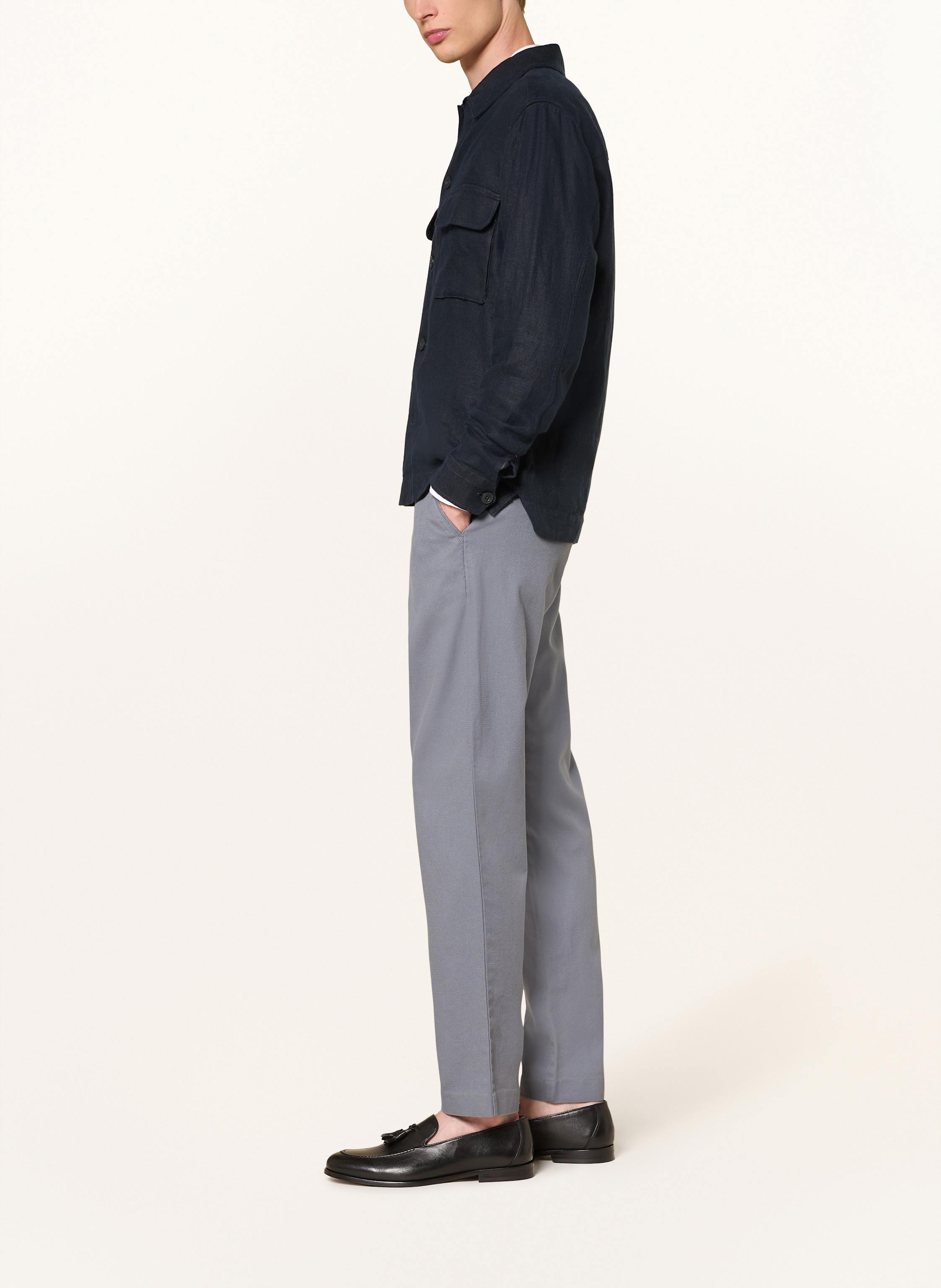 Thumbnail - Reiss Piqué-Chino Dobby Slim Fit blau