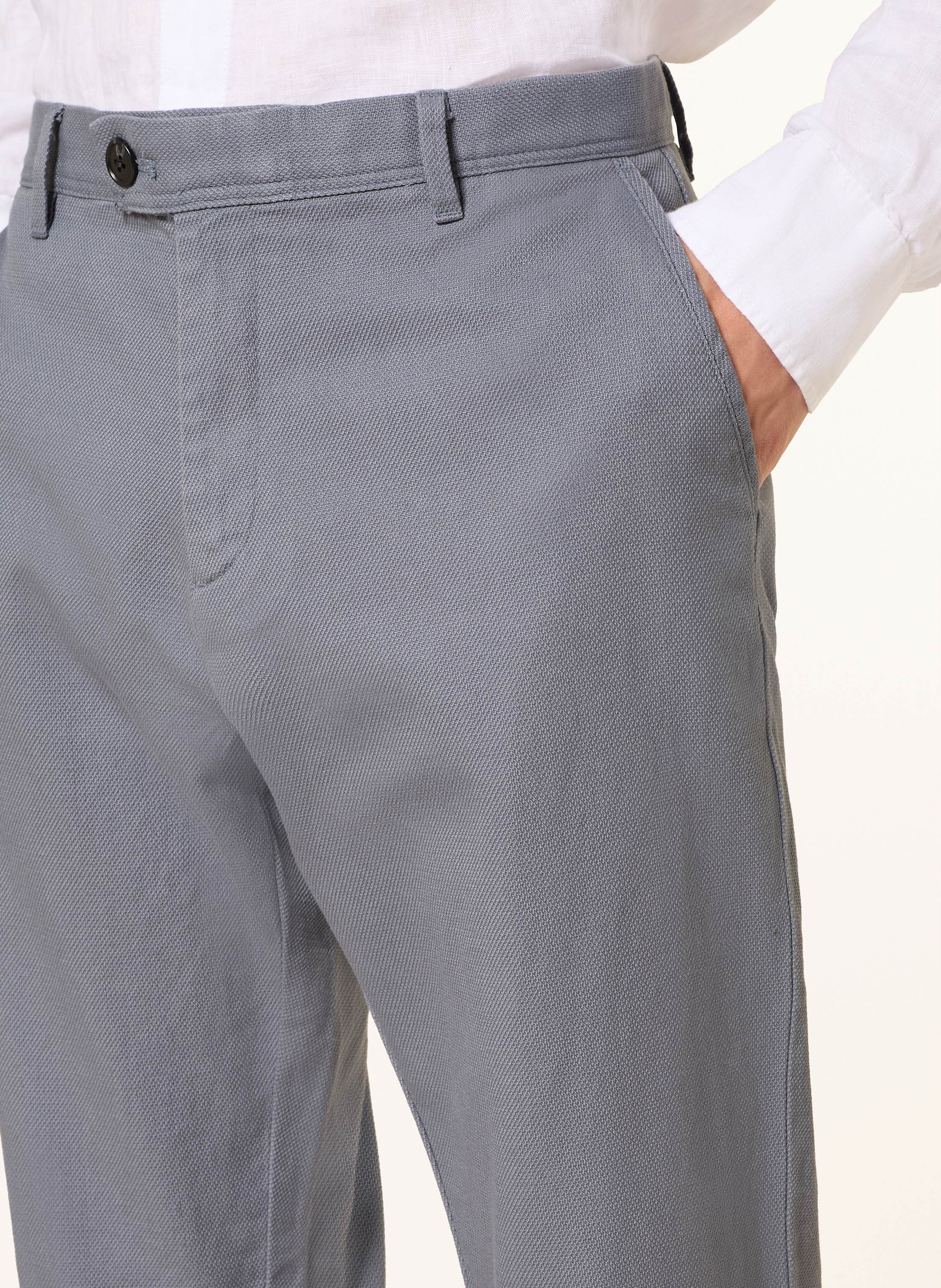 Thumbnail - Reiss Piqué-Chino Dobby Slim Fit blau