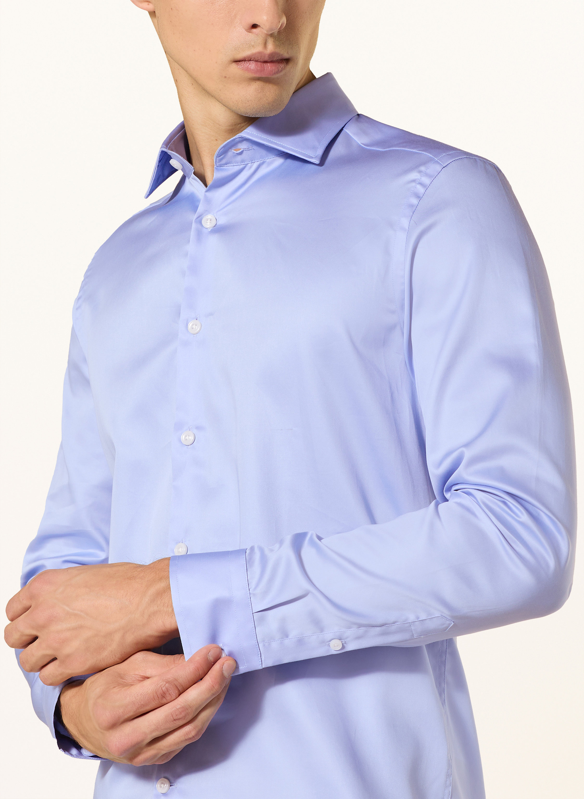 Thumbnail - Reiss Satinhemd Remote Slim Fit blau