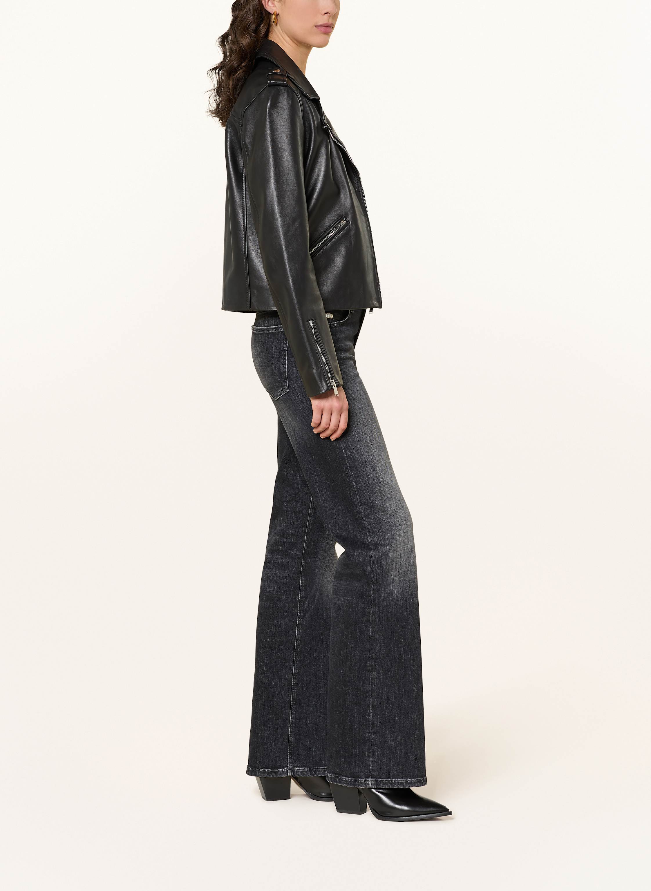 Thumbnail - Cambio Wide Leg Jeans Tess schwarz