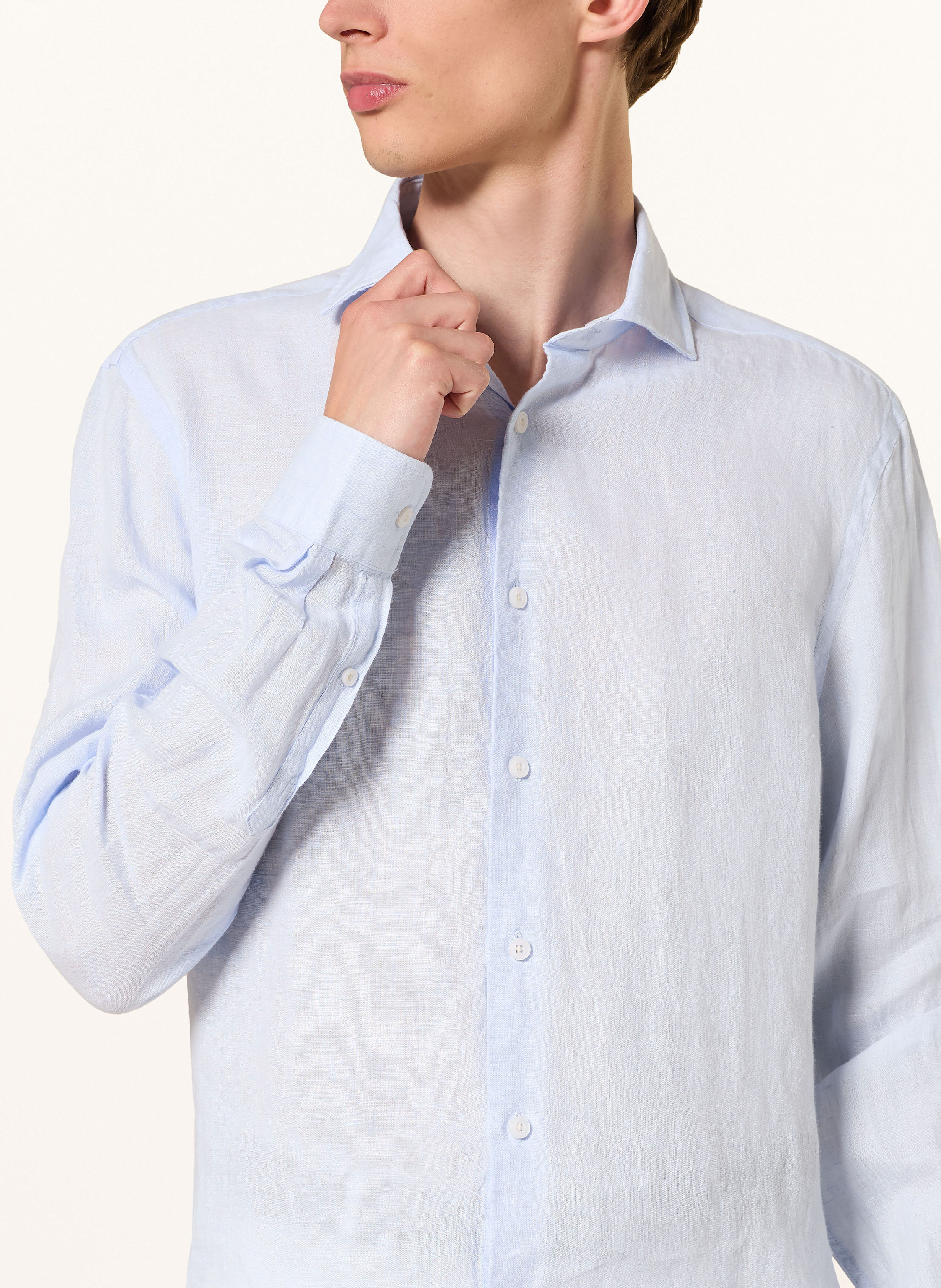 Thumbnail - Reiss Leinenhemd Ruban Regular Fit blau