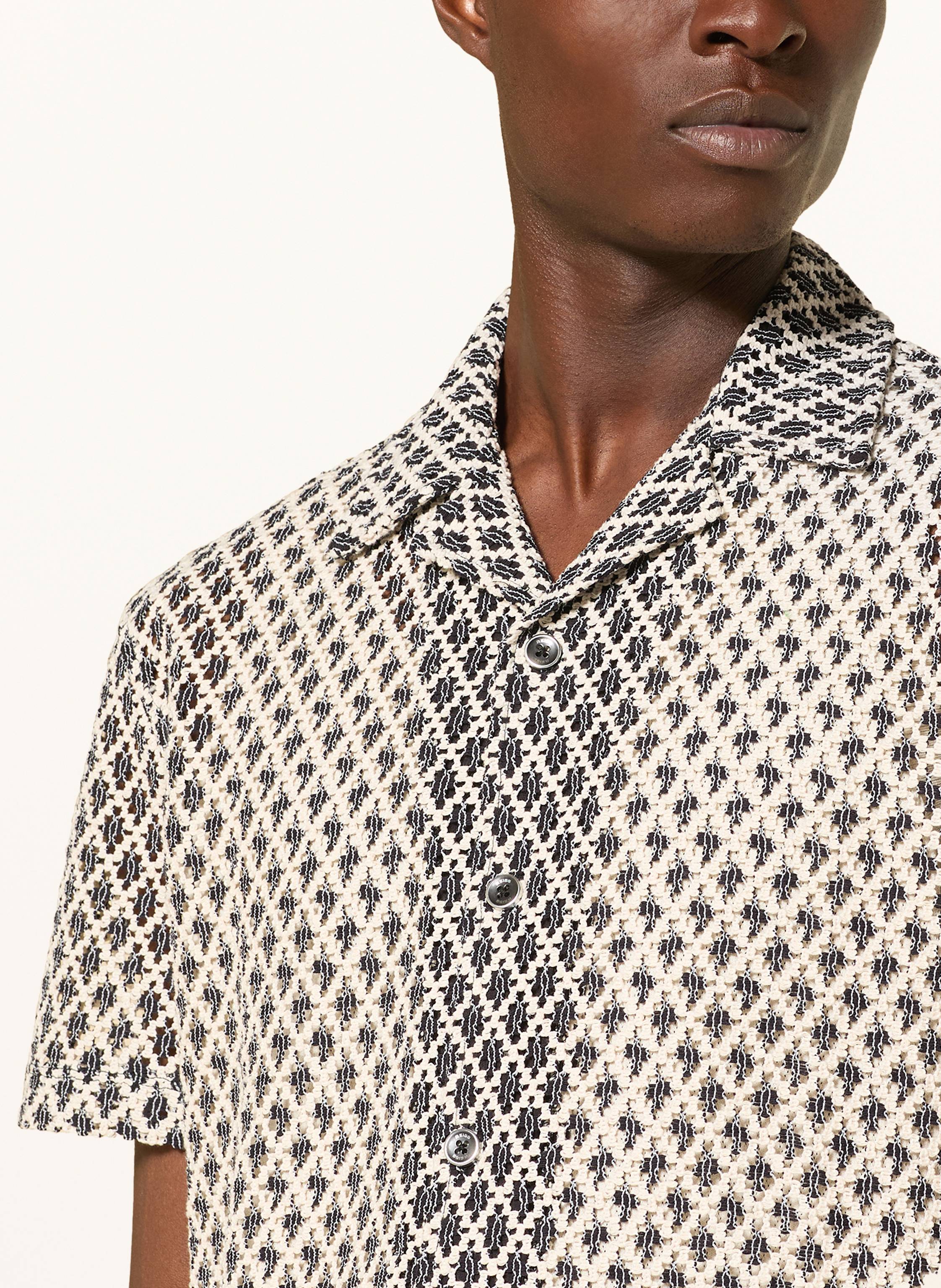 Thumbnail - Reiss Strick-Resorthemd Sterling Comfort Fit blau