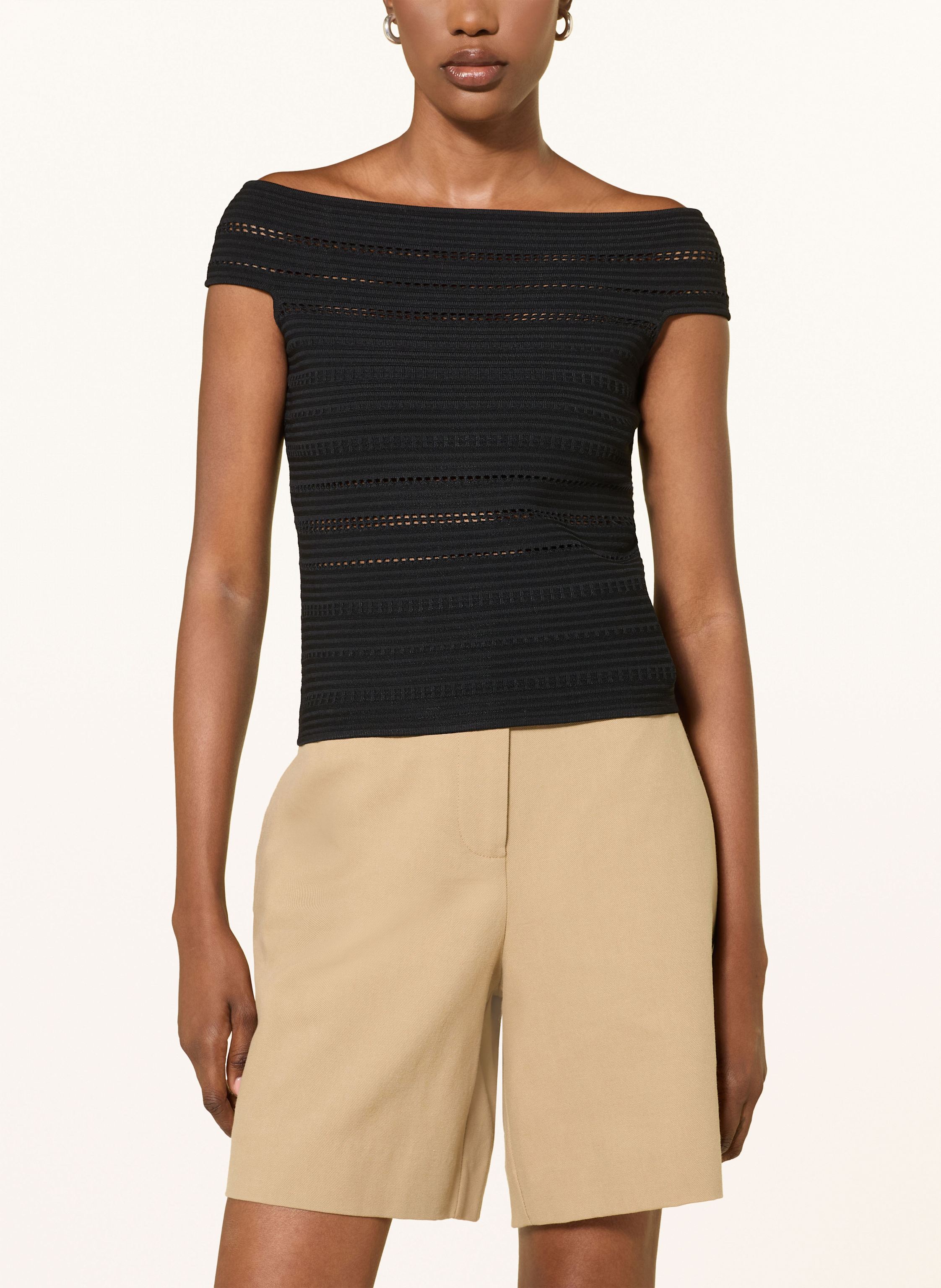 Thumbnail - Reiss Stricktop Bardot schwarz