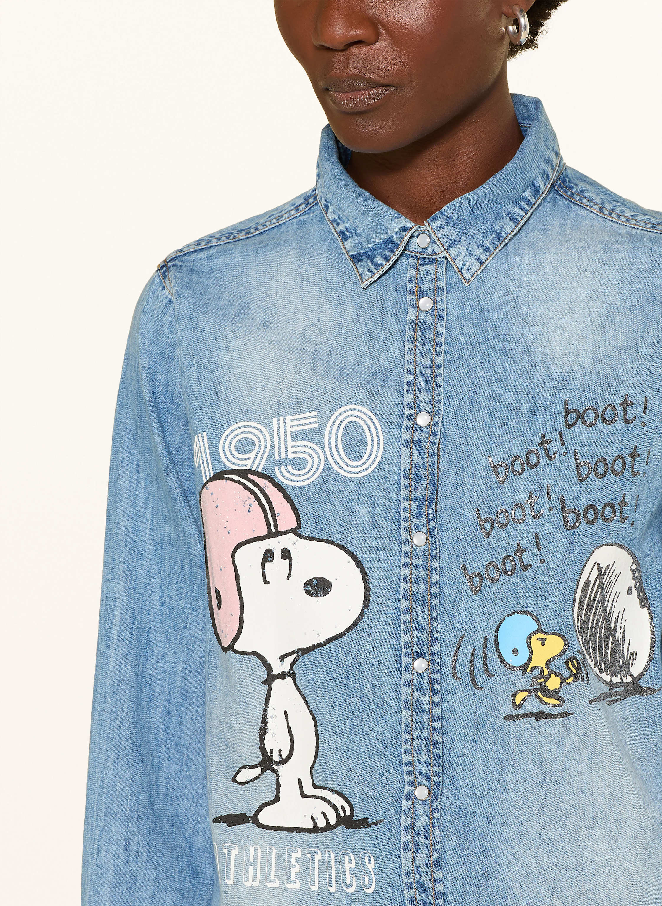 Thumbnail - Princess Goes Hollywood Jeansbluse Snoopy blau