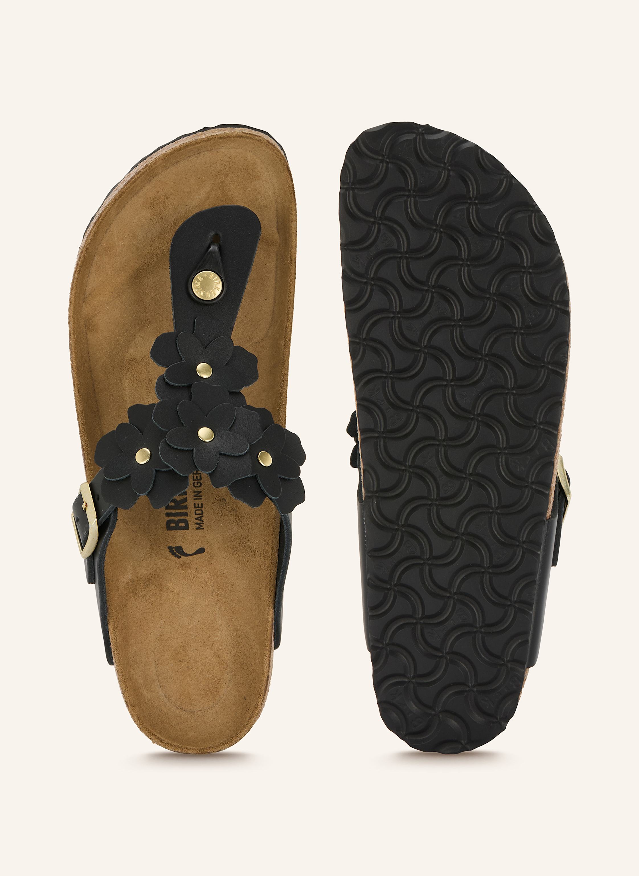 Thumbnail - Birkenstock Zehentrenner Gizeh Flowers Le schwarz