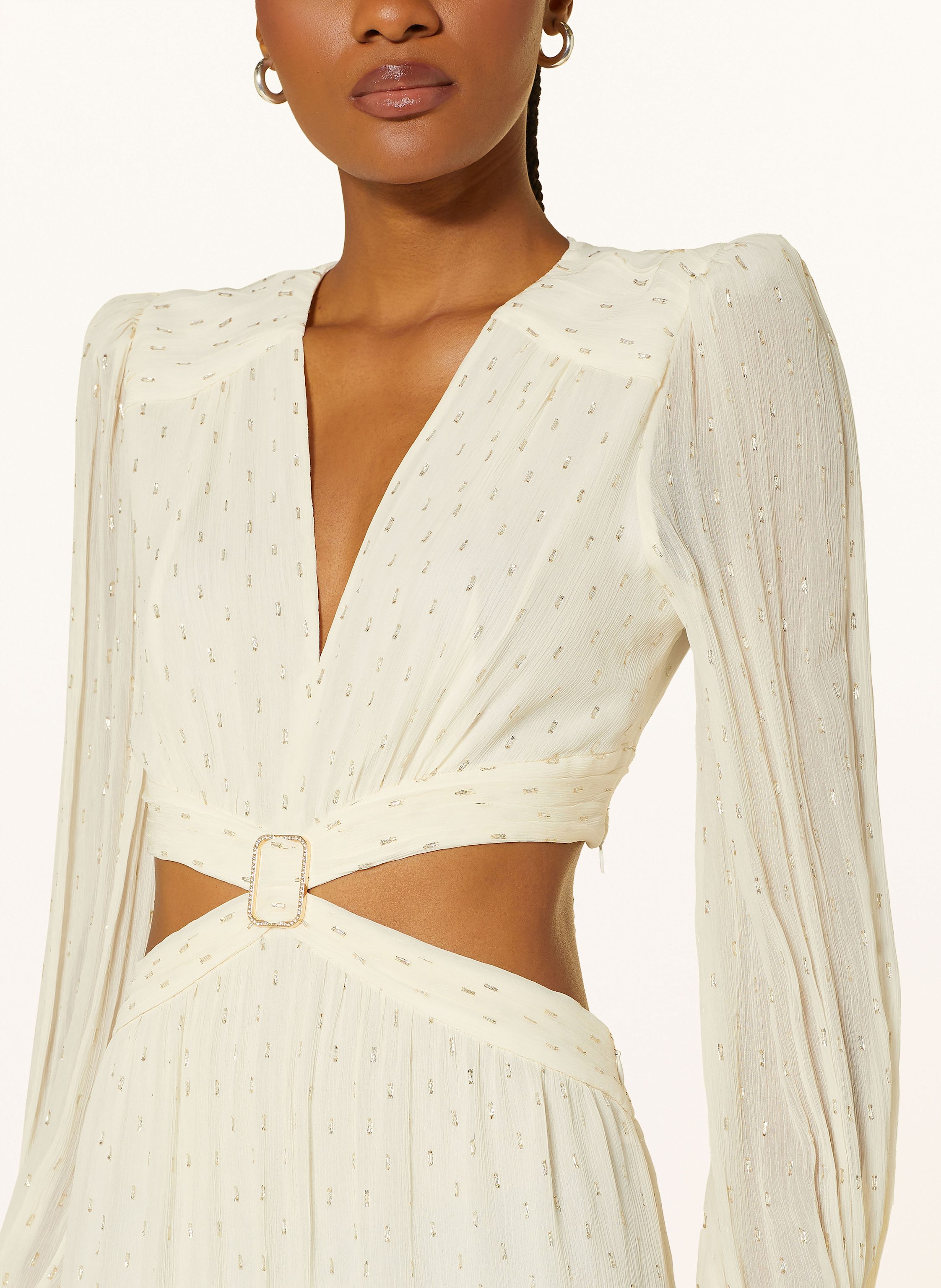 Thumbnail - Ba&Sh Kleid Marry Mit Cut-Outs Und Glitzergarn weiss