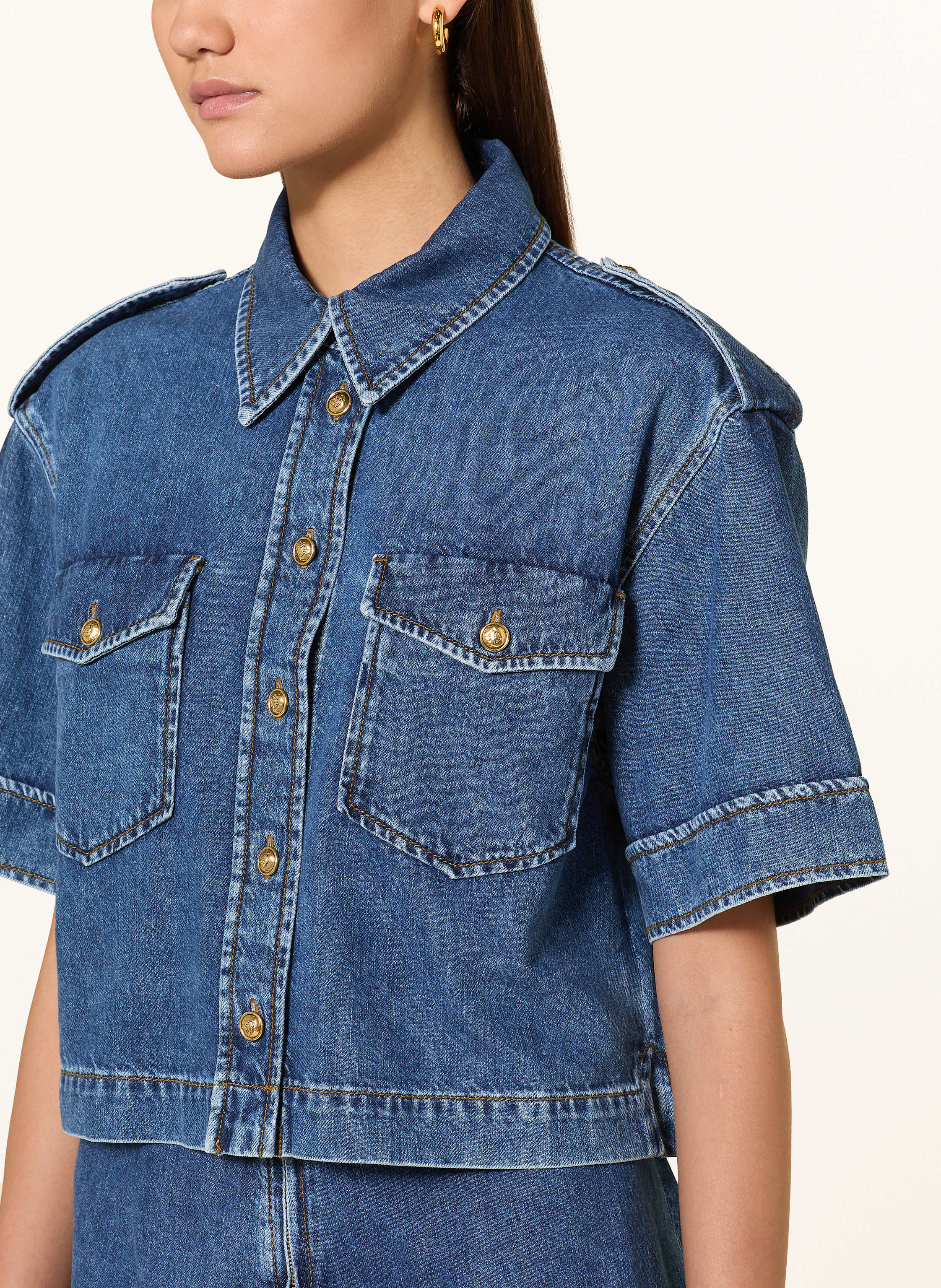 Thumbnail - Sandro Jeansbluse blau