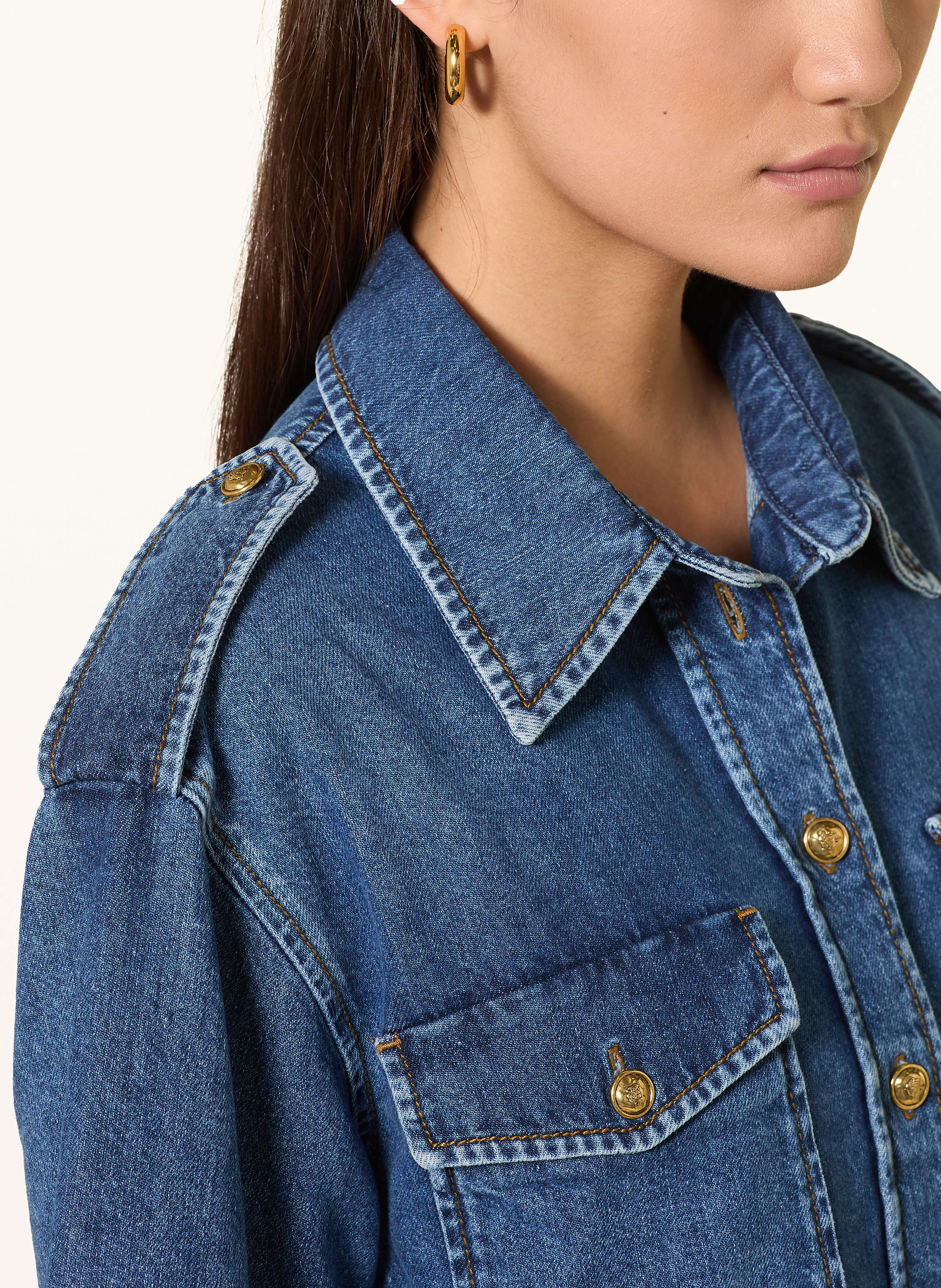 Thumbnail - Sandro Jeansbluse blau