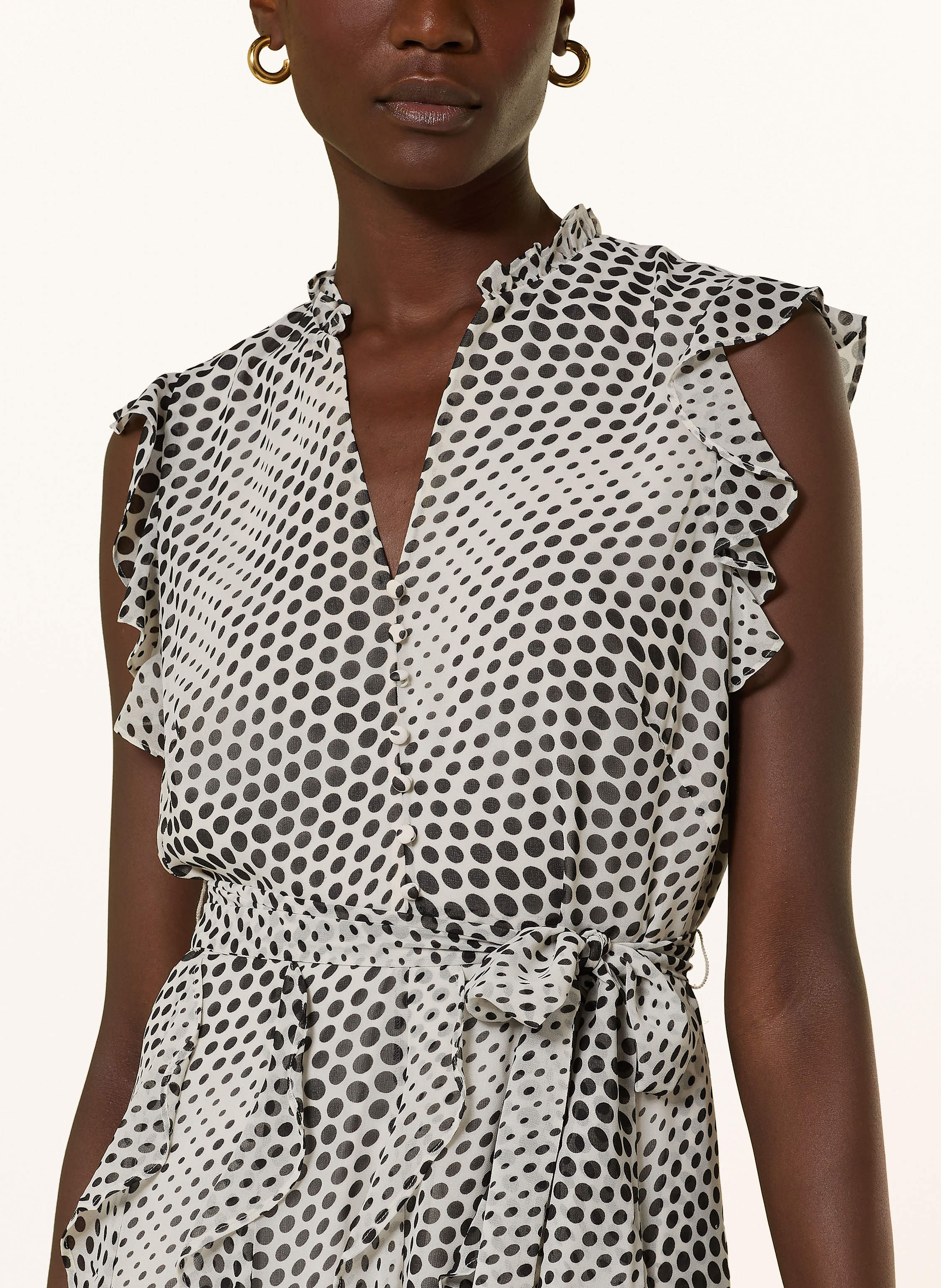 Thumbnail - Hobbs Kleid Nina Mit Volants beige