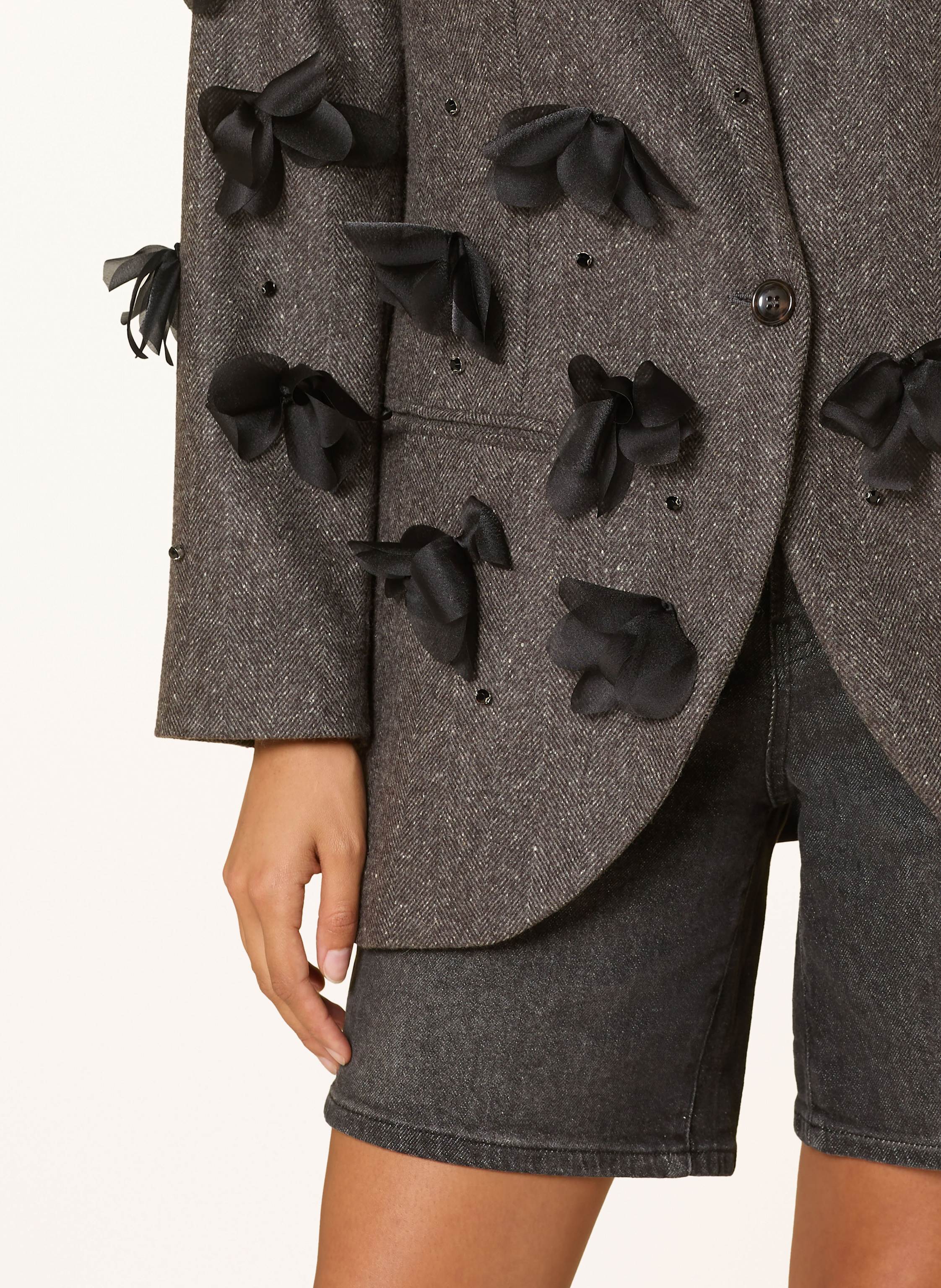 Thumbnail - Marella Blazer Mit Schmucksteinen grau