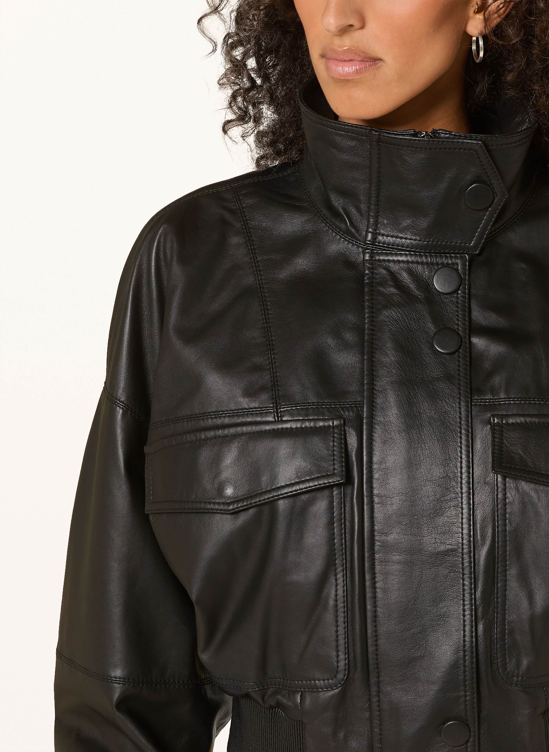 Thumbnail - Marella Lederjacke schwarz