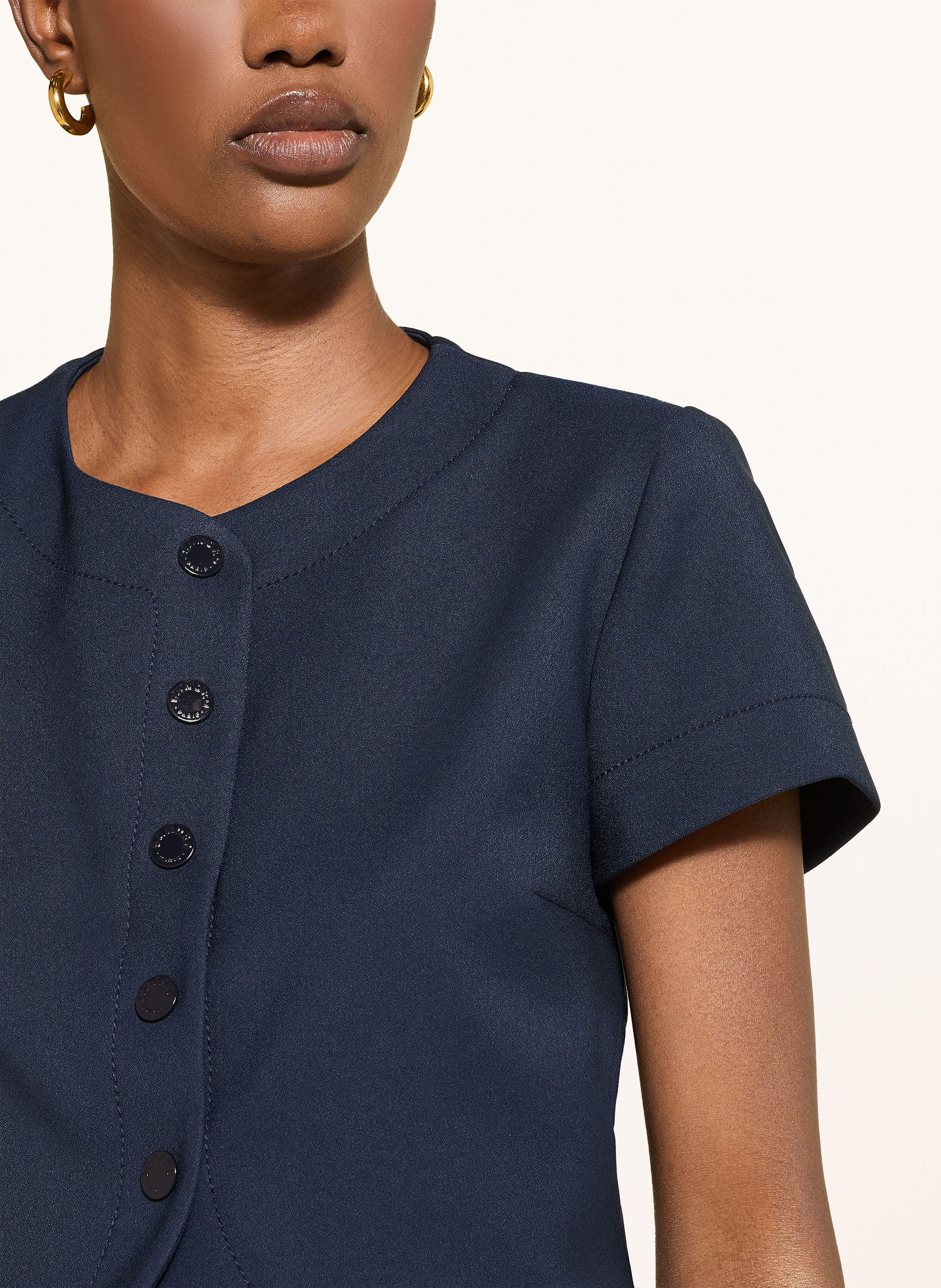Thumbnail - Sandro Cropped-Bluse blau
