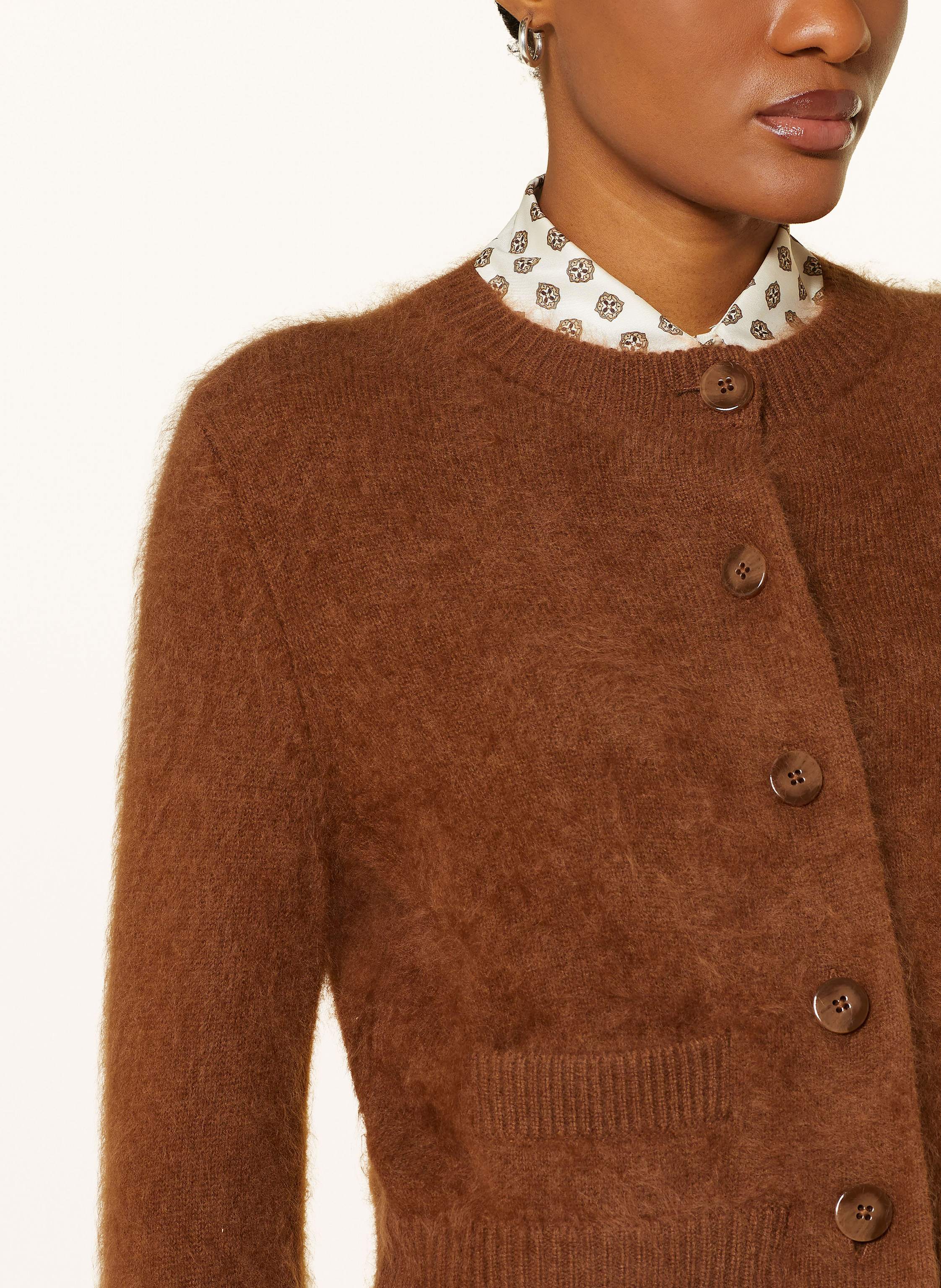 Thumbnail - Dorothee Schumacher Strickjacke Fluffy Statements Mit Cashmere braun