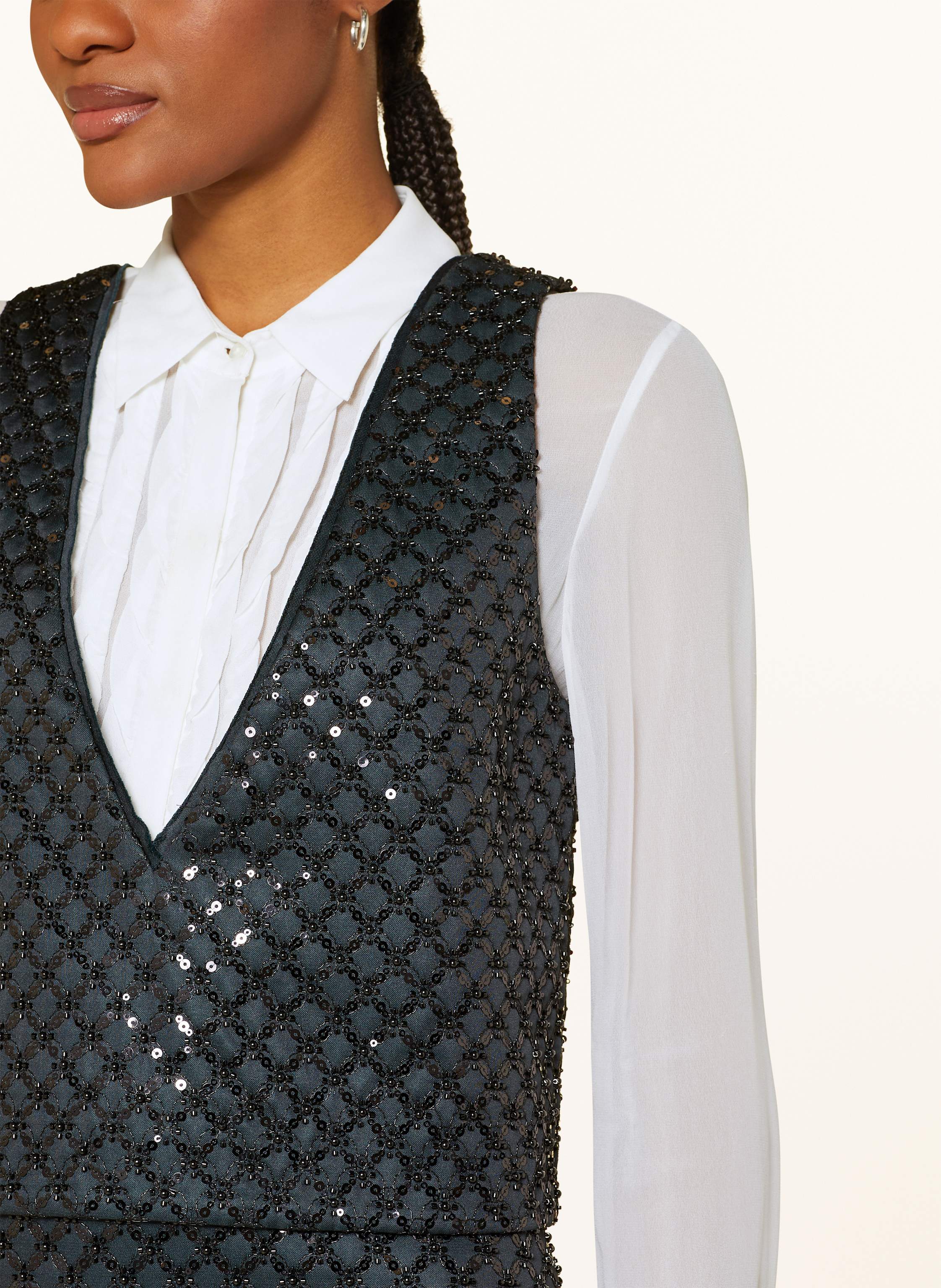 Thumbnail - Dorothee Schumacher Top Sparkling Statement Mit Pailletten Und Schmucksteinen grau