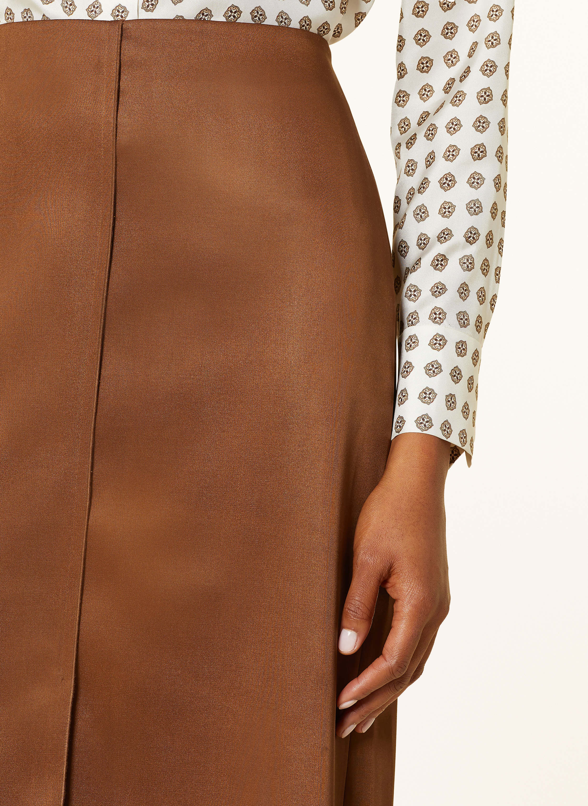 Thumbnail - Dorothee Schumacher Satinrock Shiny Statement braun