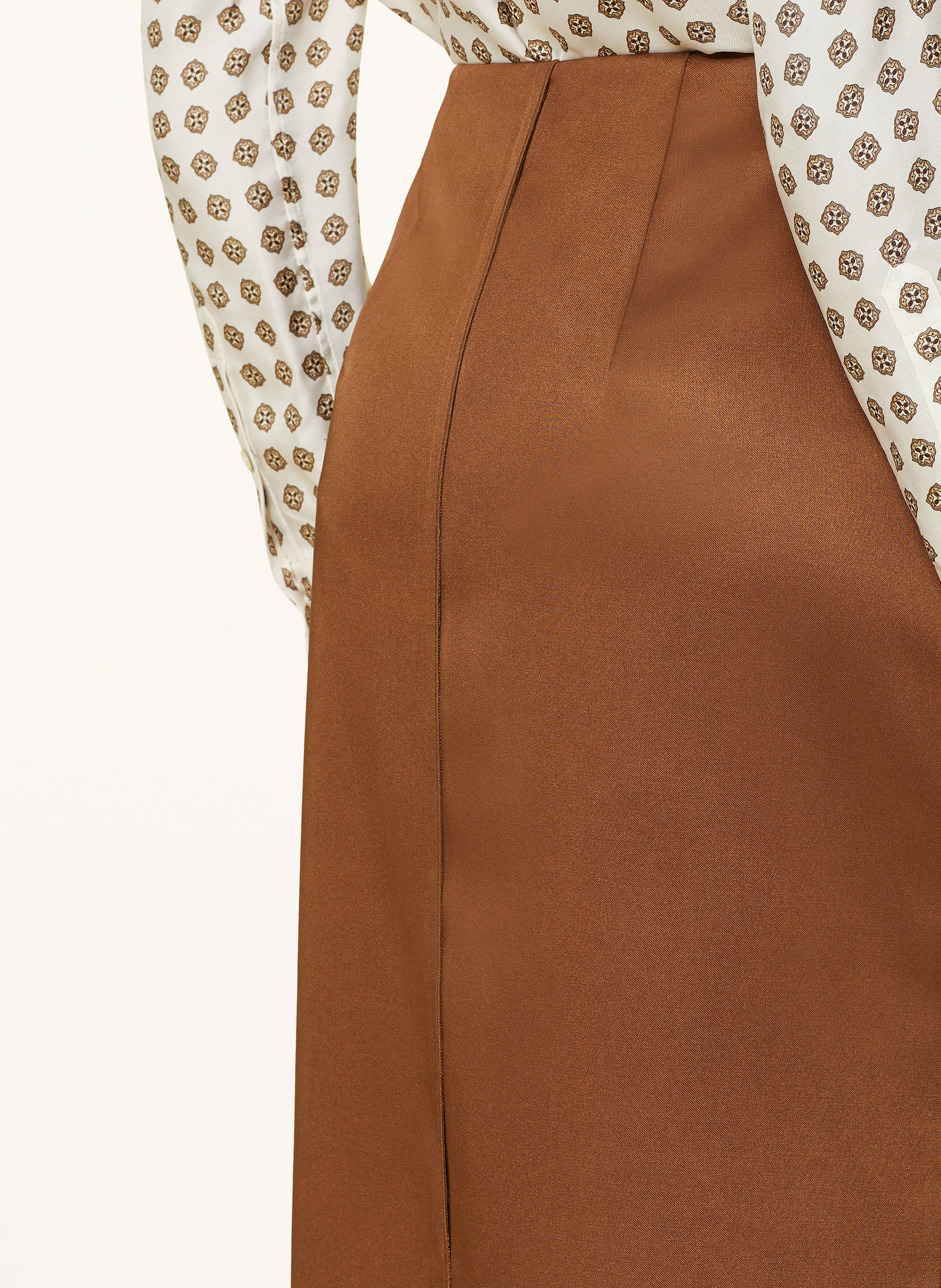 Thumbnail - Dorothee Schumacher Satinrock Shiny Statement braun