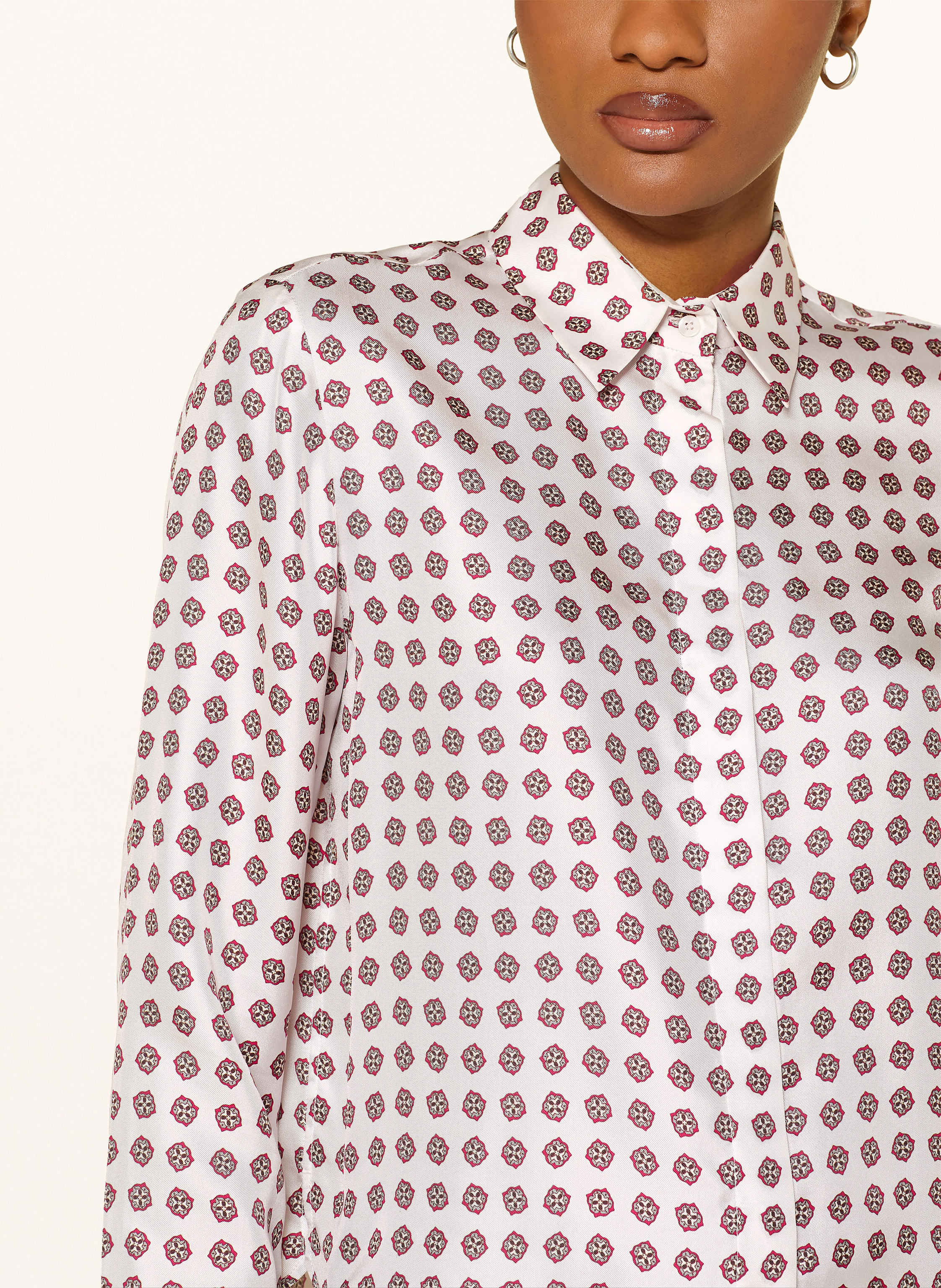 Thumbnail - Dorothee Schumacher Hemdbluse Aus Seide Mit Abnehmbarer Schluppe rosa