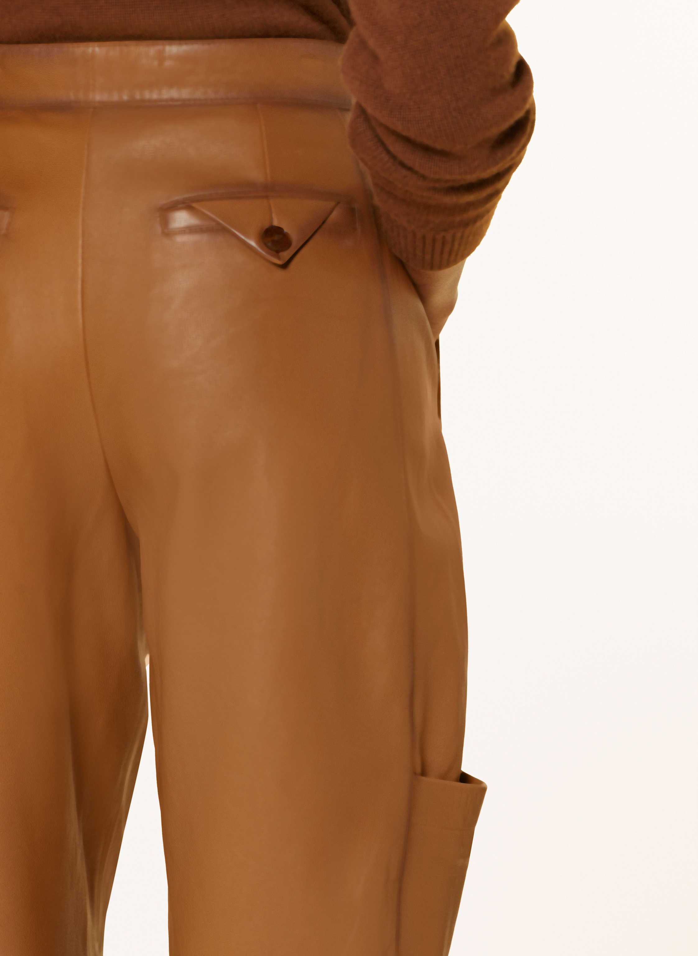 Thumbnail - Dorothee Schumacher 7/8-Lederhose Sleek Statement Ii braun