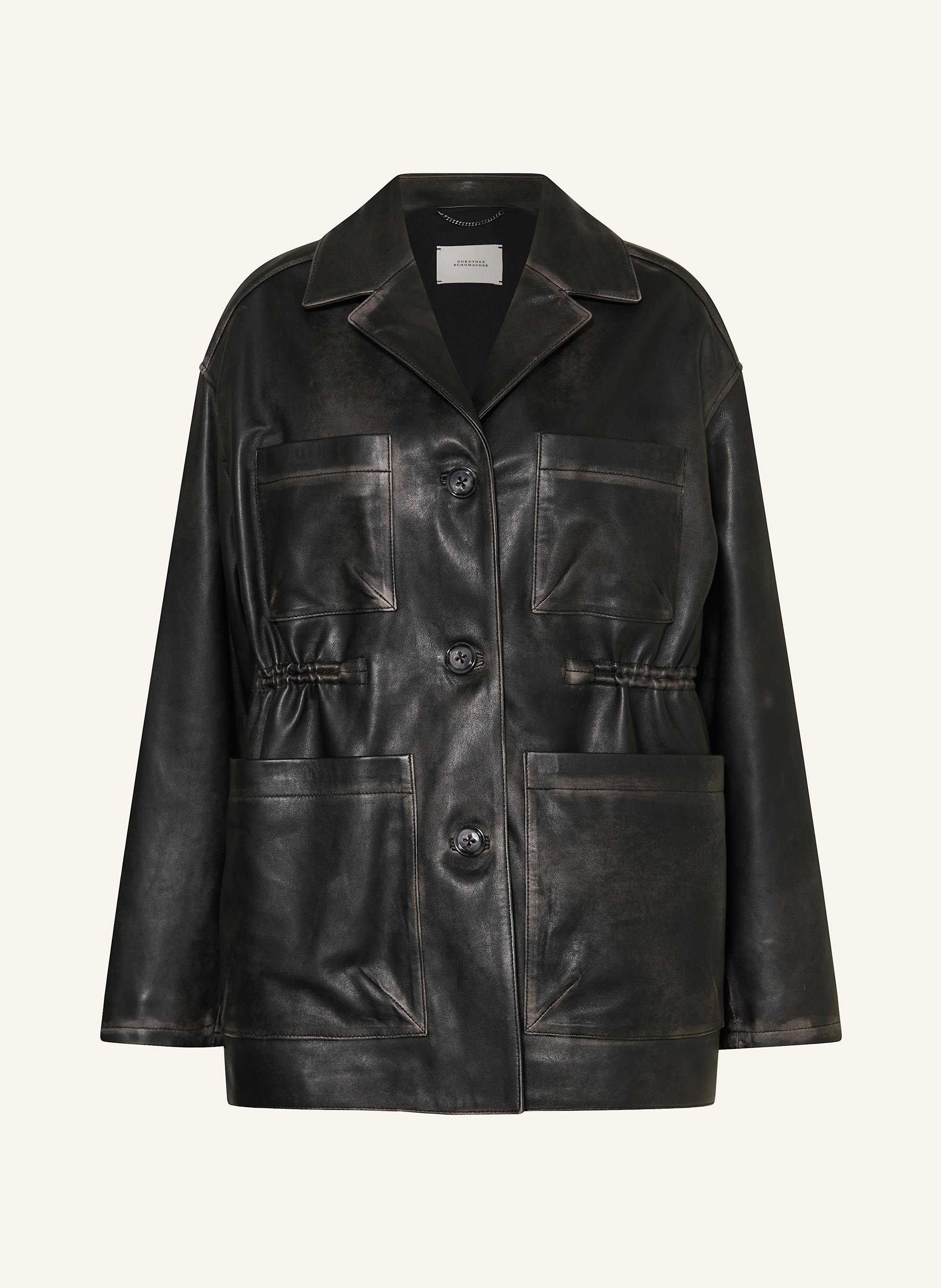 Dorothee Schumacher Lederjacke Sleek Statement schwarz