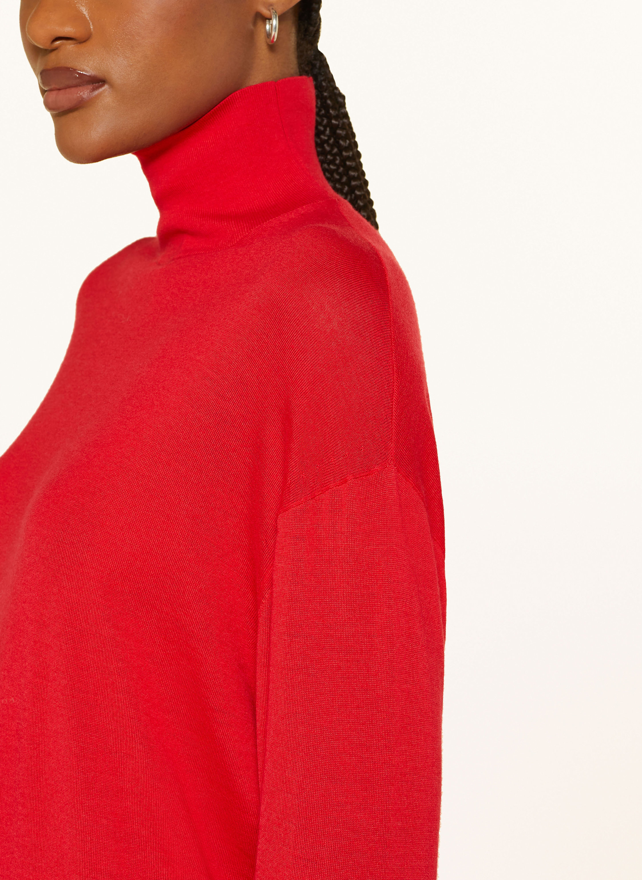 Thumbnail - Dorothee Schumacher Rollkragenpullover Aus Merinowolle rot