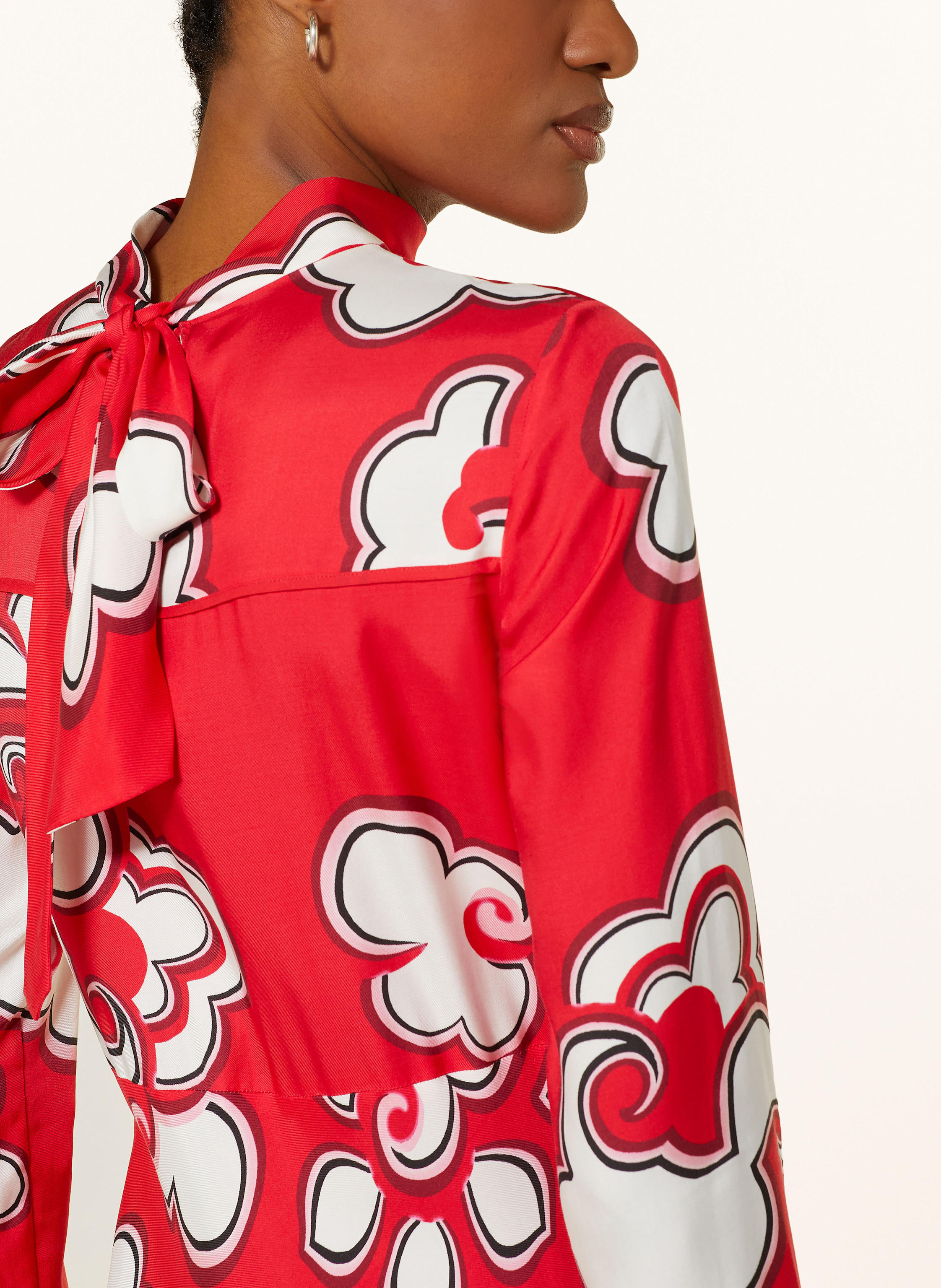 Thumbnail - Dorothee Schumacher Satinkleid Soft Florals rot