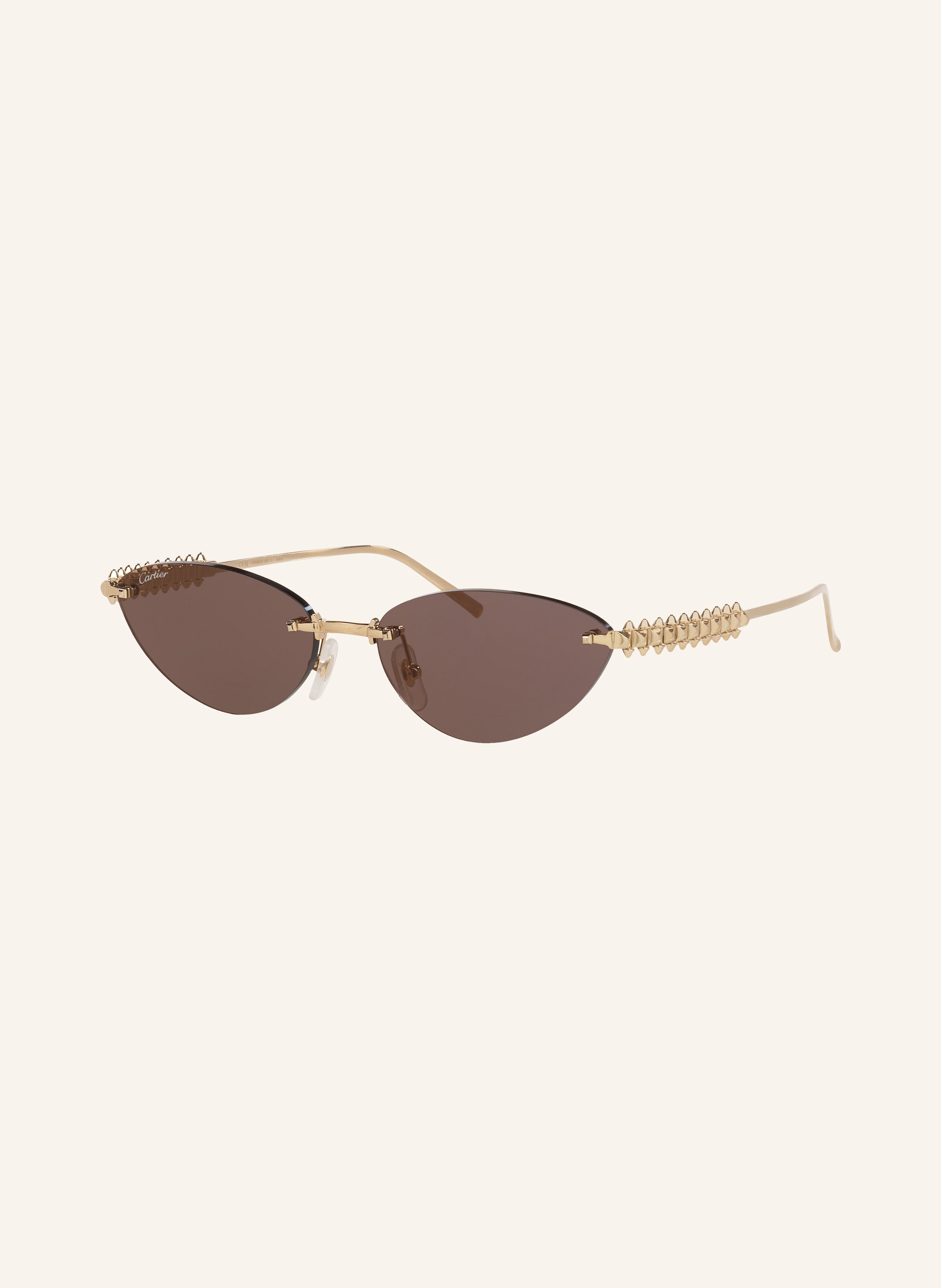 Cartier Cartier Sonnenbrille ct0543s gold in 2300R1 - GOLD/ DUNKELBRAUN