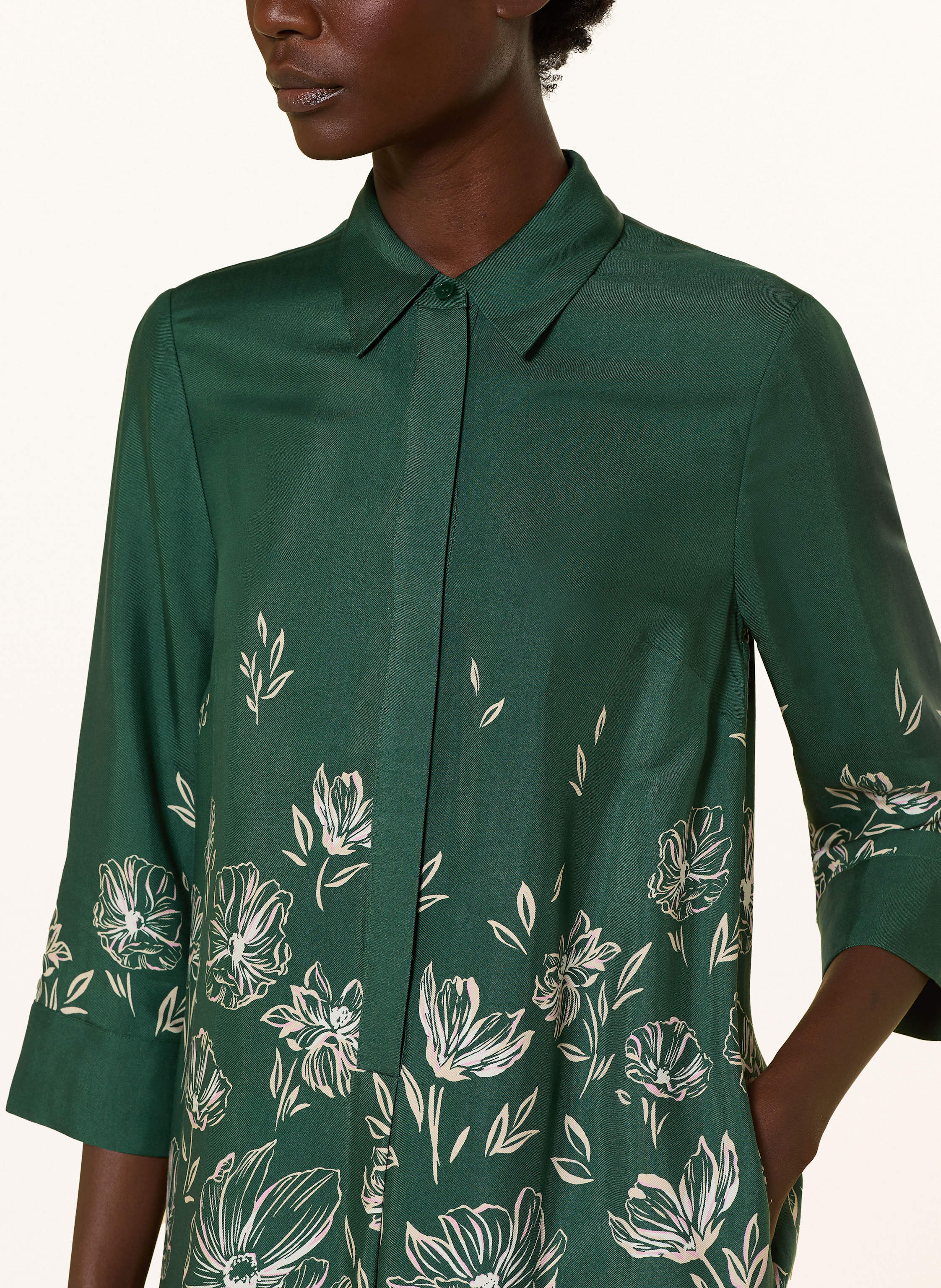 Thumbnail - Hobbs Hemdblusenkleid Marci Mit 3/4-Arm gruen