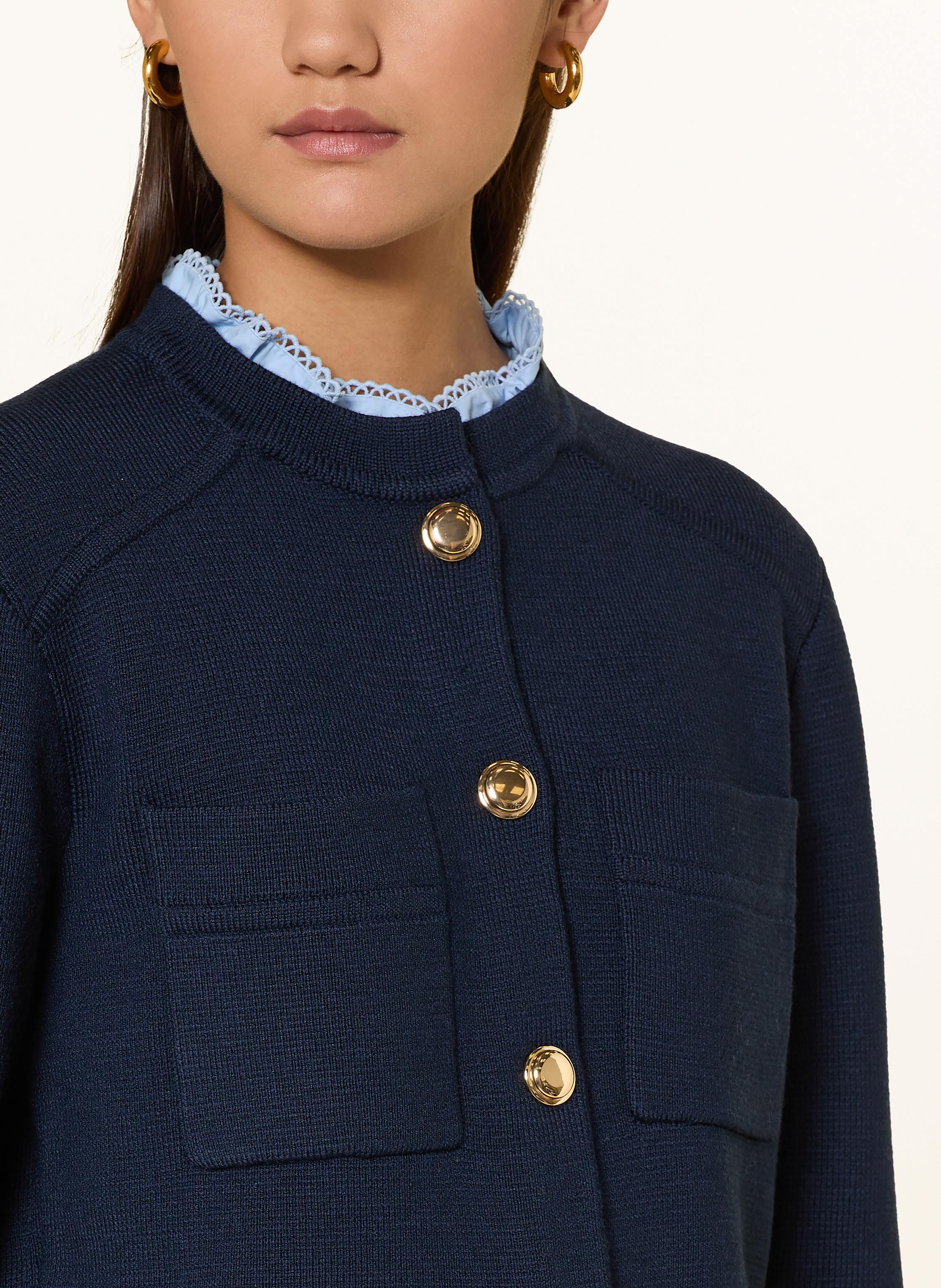 Thumbnail - Sandro Strickjacke Mit Abnehmbarem Kragen blau