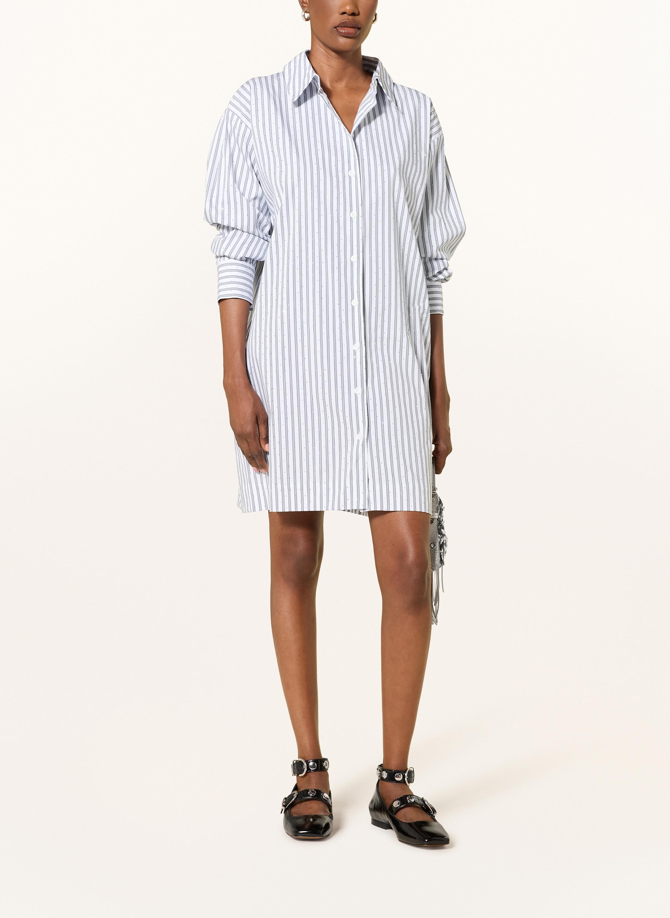 Thumbnail - Maje Set: Hemdblusenkleid Und Wickelrock weiss