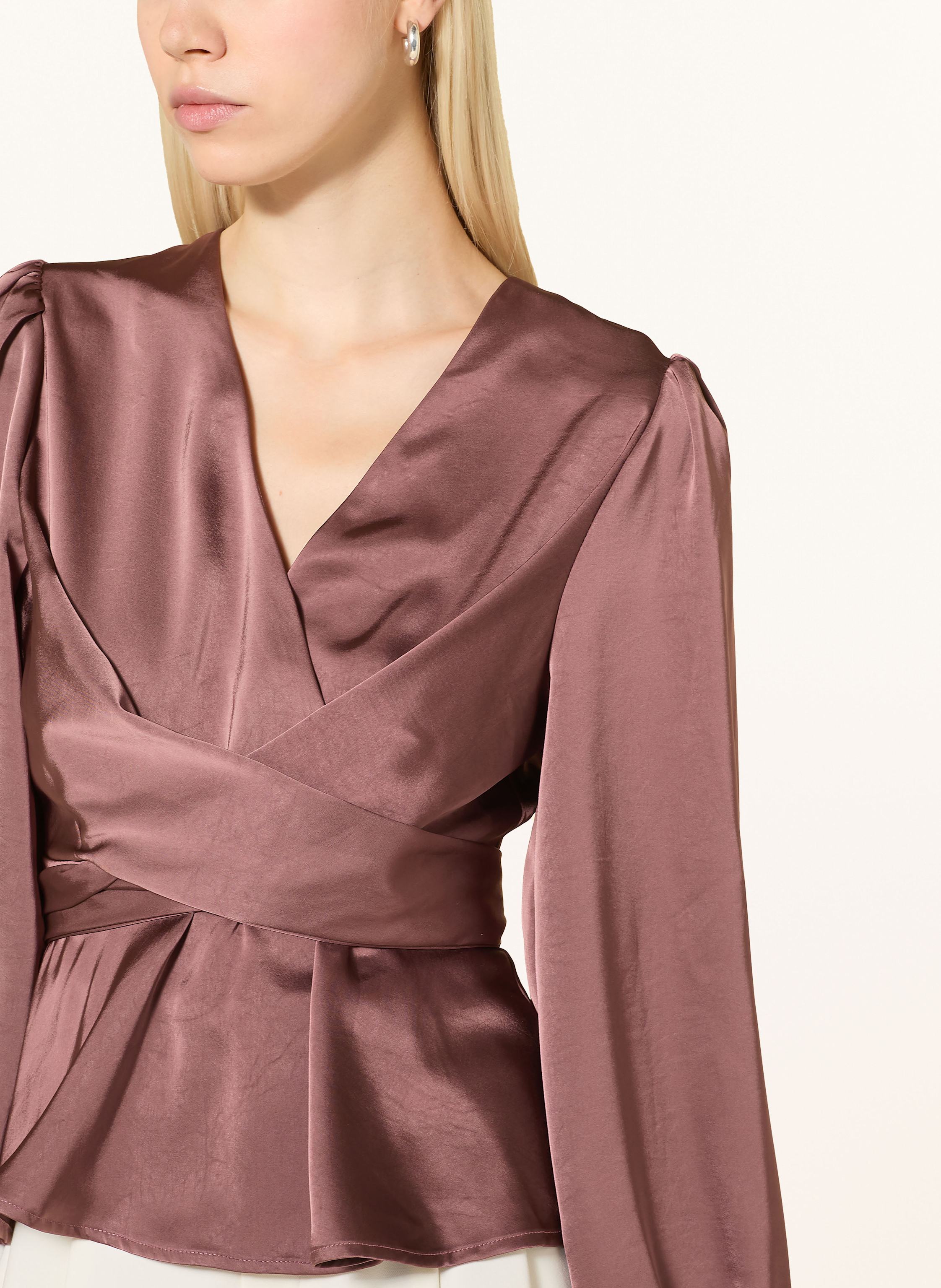 Thumbnail - Neo Noir Blusenshirt Rista In Wickeloptik Aus Satin rosa
