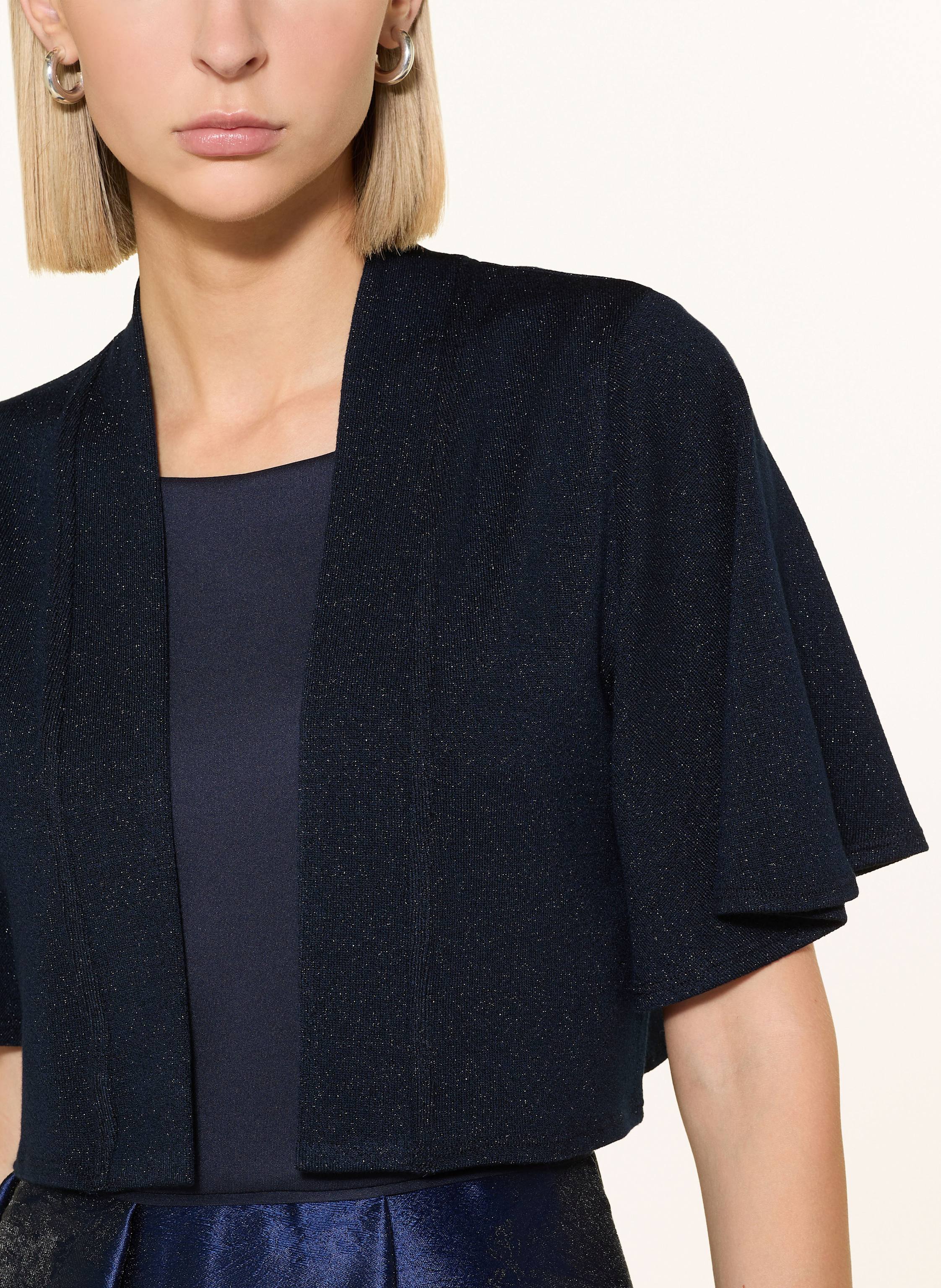 Thumbnail - Swing Jersey-Bolero Mit Glitzergarn blau