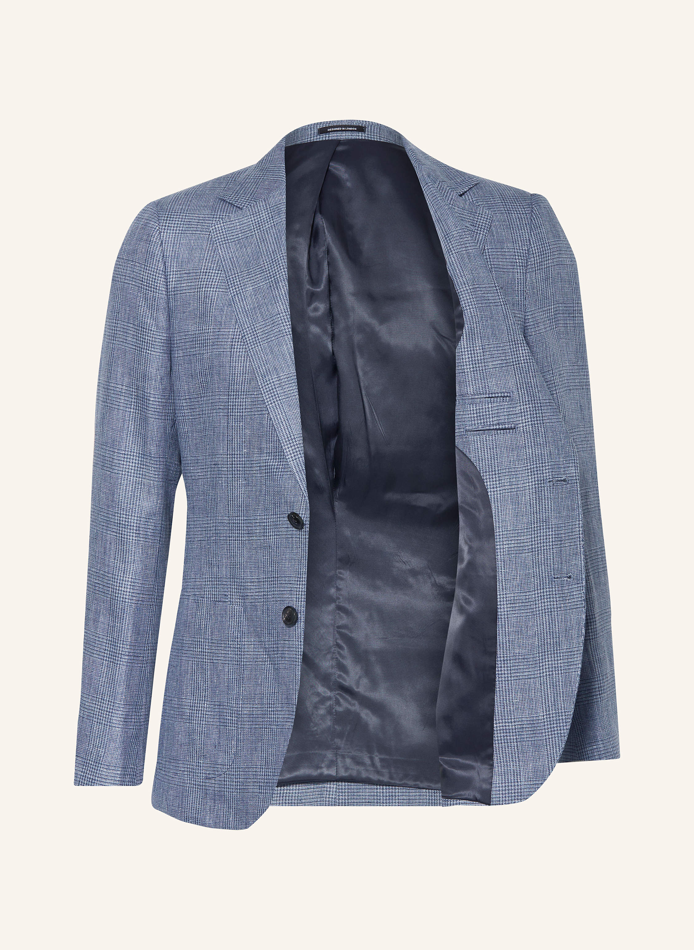 Thumbnail - Reiss Anzugsakko Gould Regular Fit Aus Leinen blau