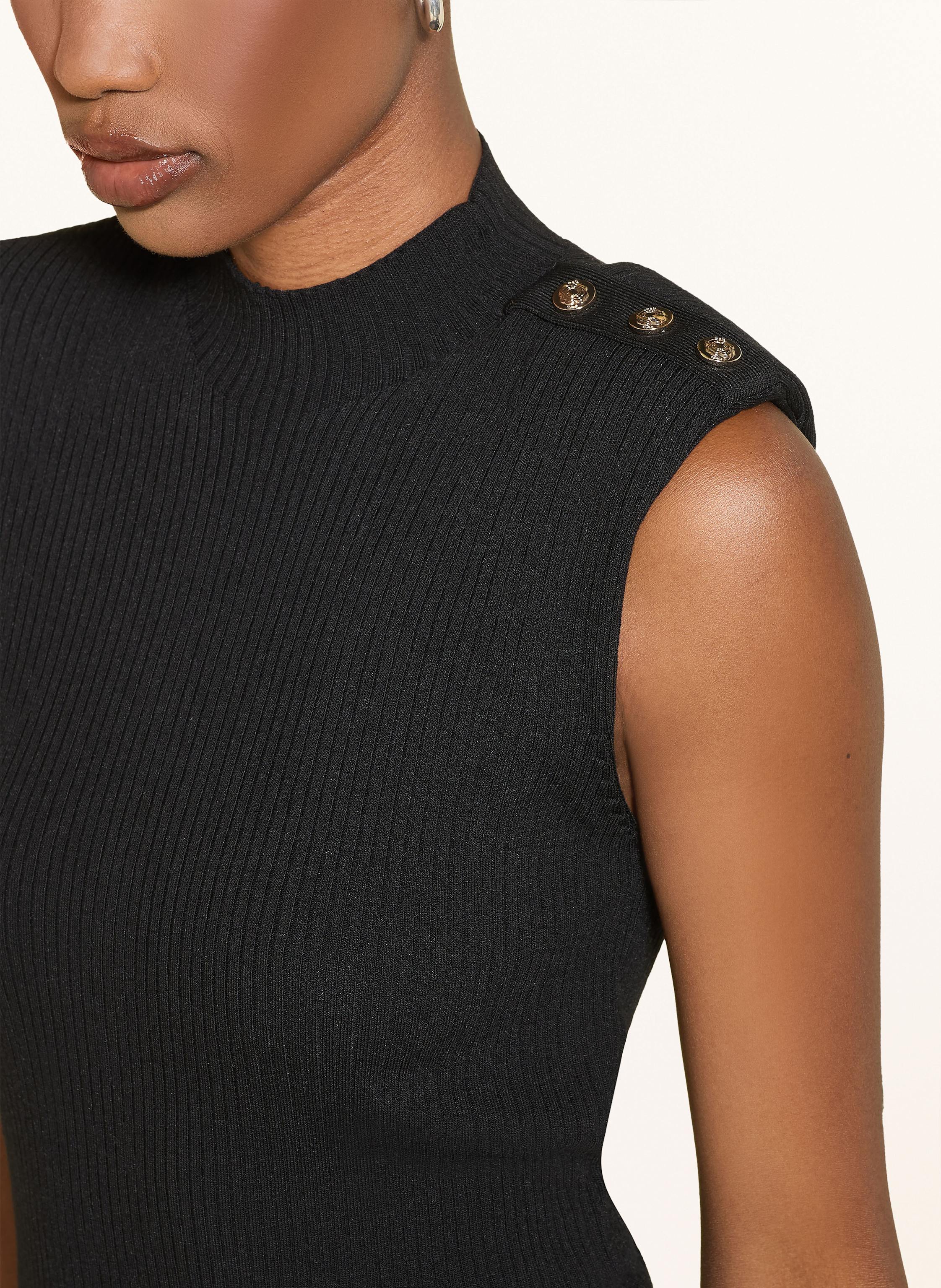 Thumbnail - Maje Kleid Im Materialmix schwarz