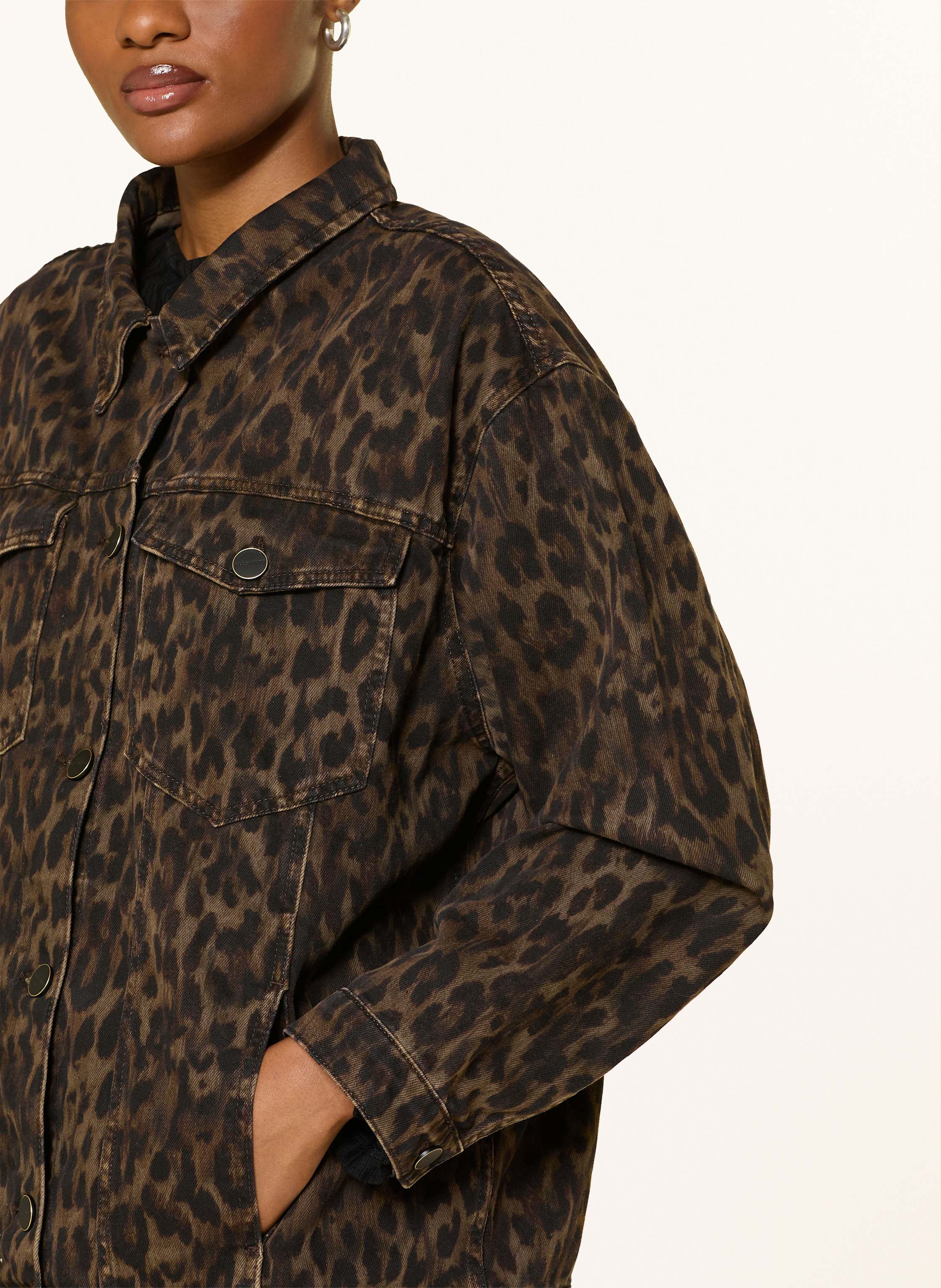 Thumbnail - Allsaints Oversized-Jeansjacke Willow braun